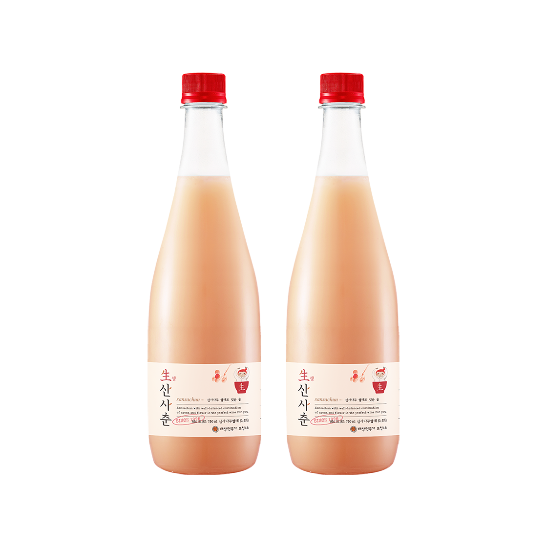 배상면주가 생산사춘 12.5도 750ml x 2입 약주(BSM Brewery Fresh Sansachun 750ml x 2 Btl. (Yakju))