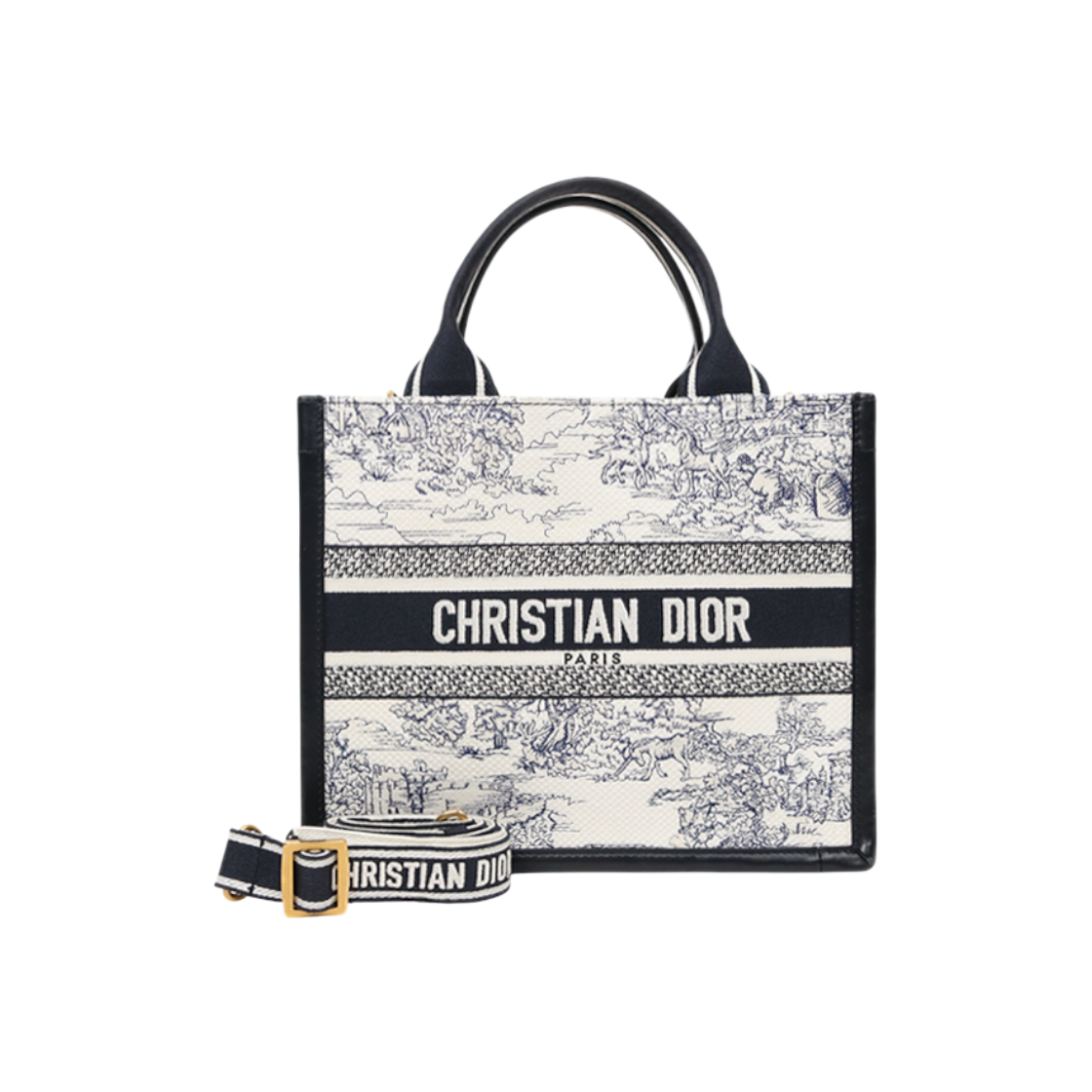 ITPTO33OO4MQ Dior Small Leather Trimmed Book Tote Bag D-A49895