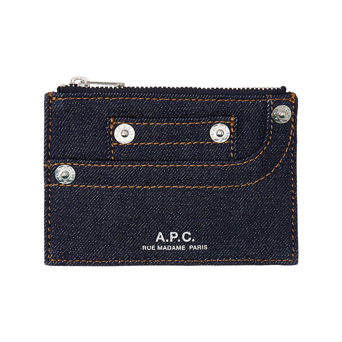 COHIZ-H63618-IAI A.P.C. Denim Standard Cardholder Indigo