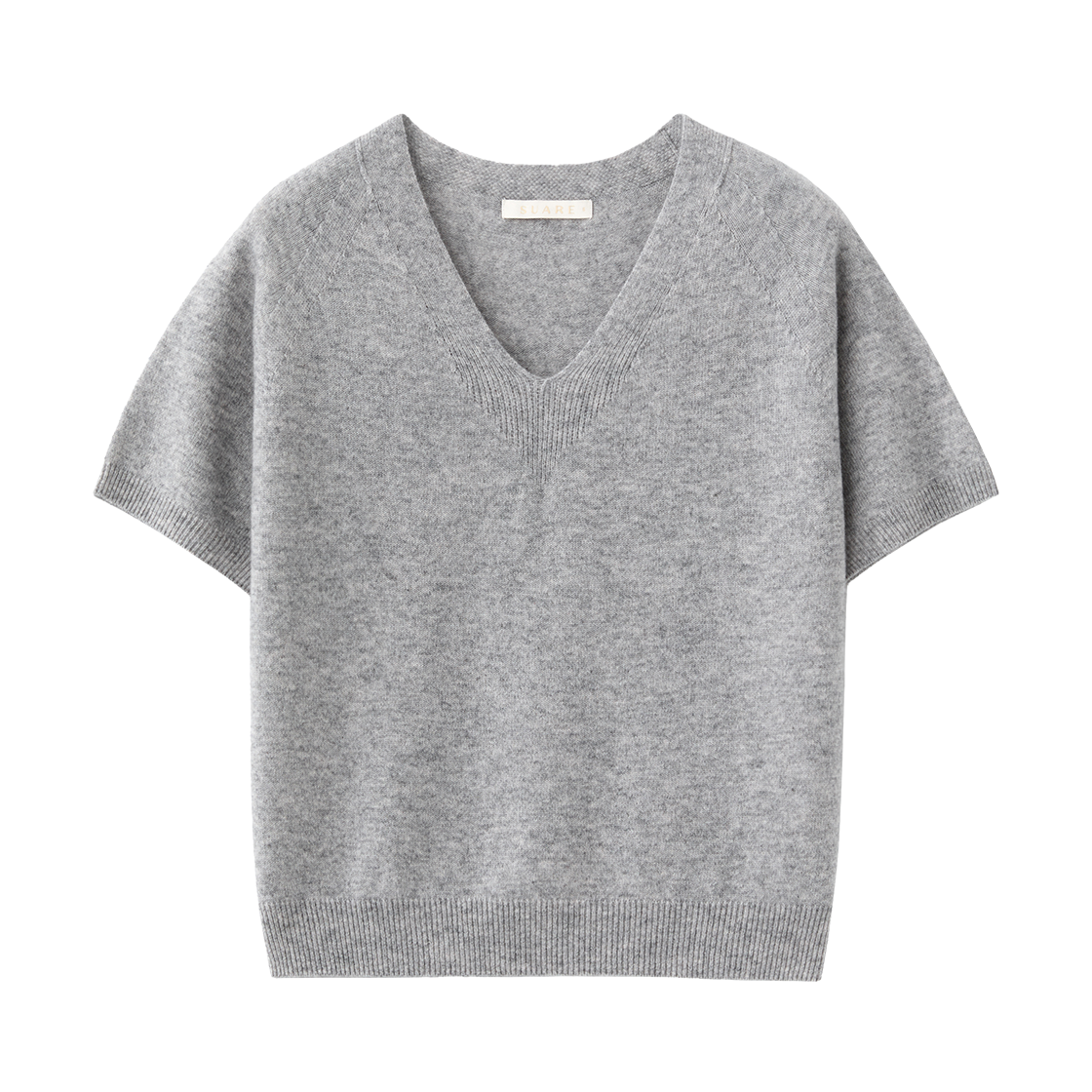 SBF1CK02WMA (W) Suare Woman Cash 10 Wool 90 Whole Garment V-Neck Half Knit Melange