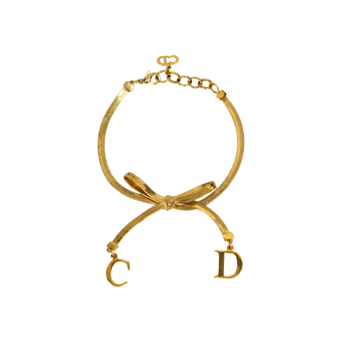 ITQNEB7G7DGB Dior CD Ribbon Gold Bracelet A-B49506