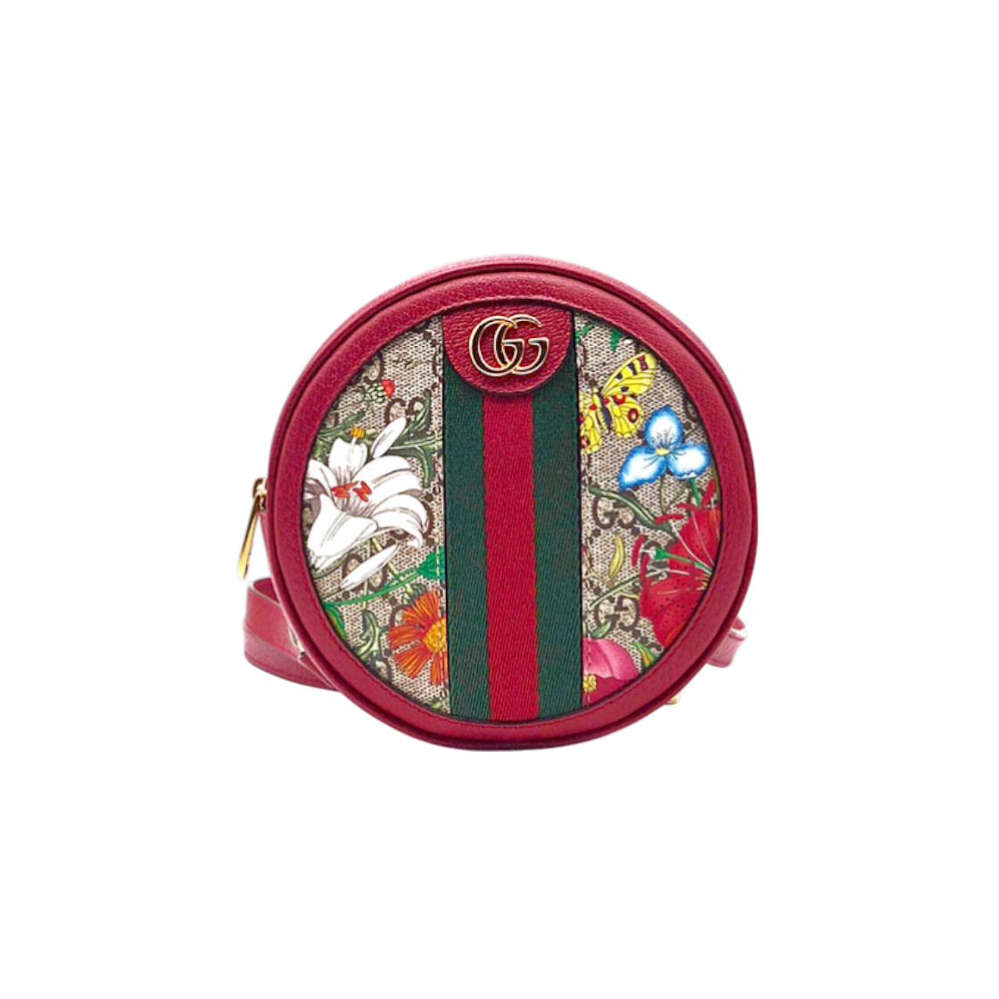 구찌 오피디아 GG 플로라 라운드 미니 백팩 (598661) L230131(Gucci Ophidia GG Flora Round Mini Backpack (598661) L230131) - 1