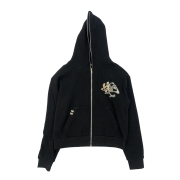 [트리플적립] PACOSPLY Siren Scandal Zip Up Hoodie Black