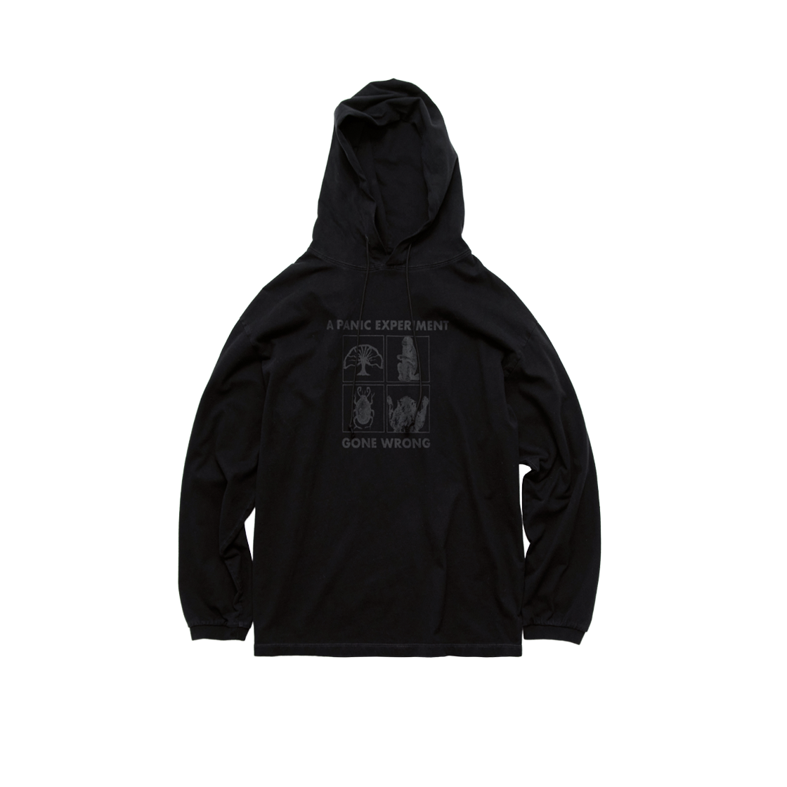 폴리테루 그래픽 후디드 롱 슬리브 4 프레임 블랙(Polyteru Graphic Hooded Long Sleeves 4 Frame Black)