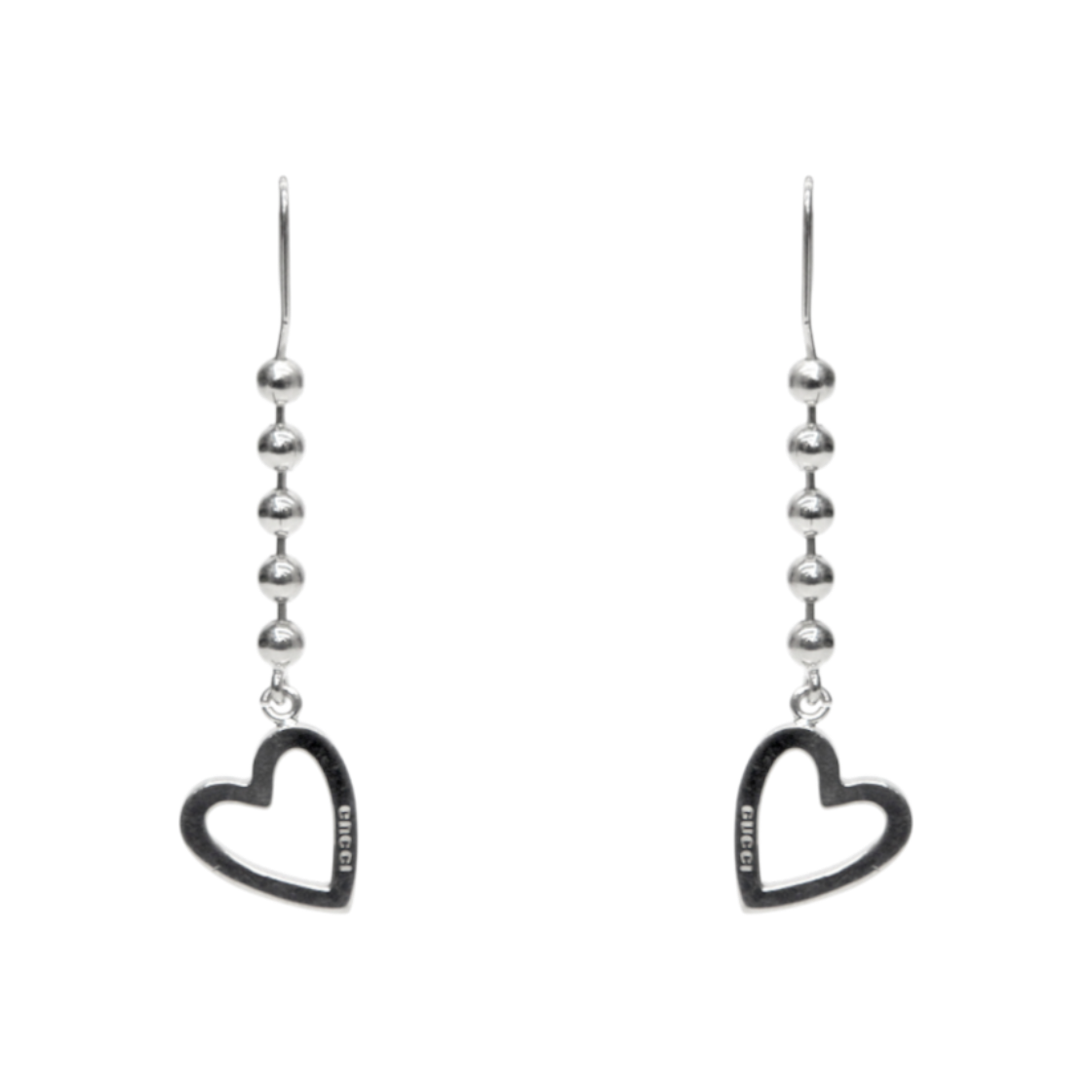 구찌 볼드 하트 실버 귀걸이 A-B49639(Gucci Bold Heart Silver Earrings A-B49639)