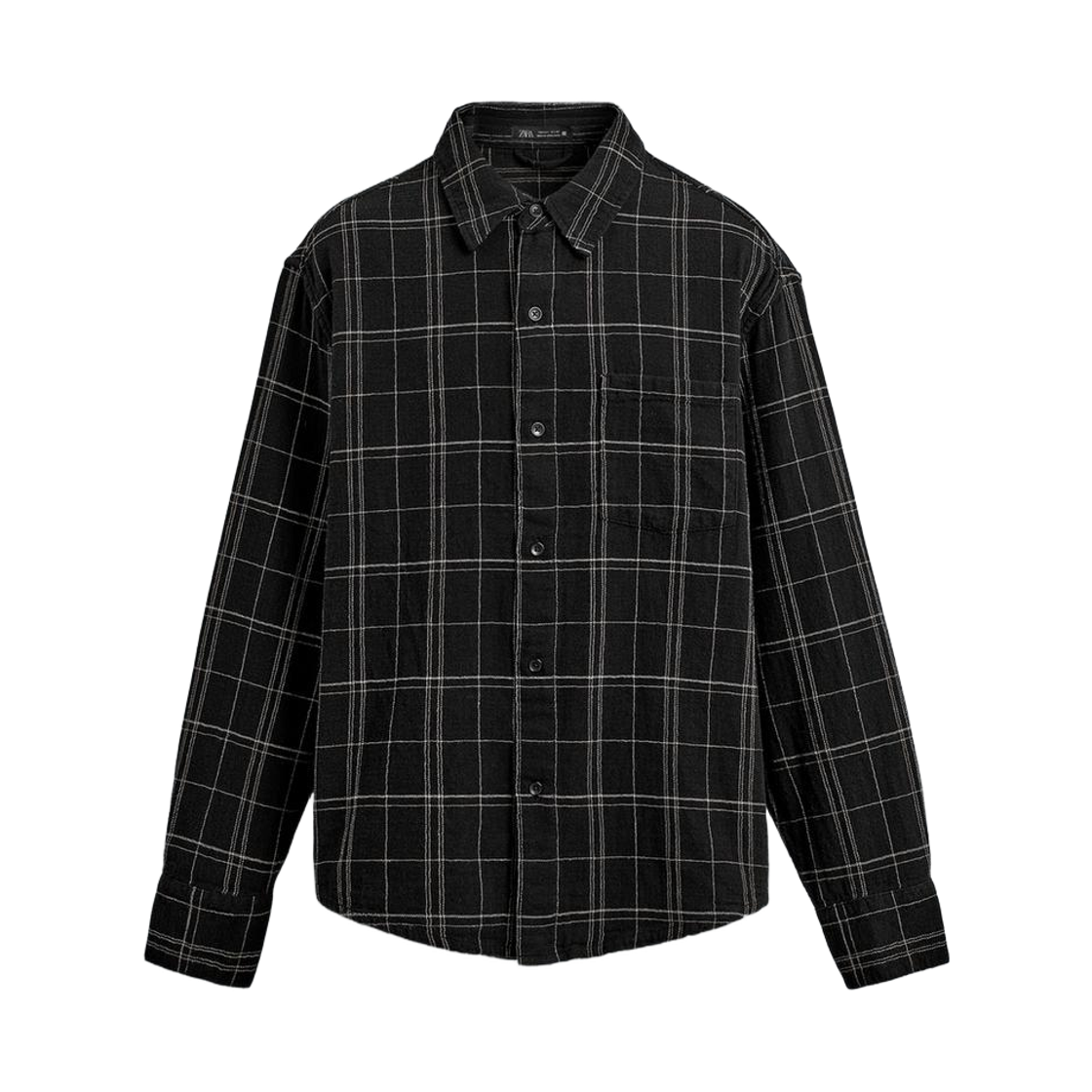 자라 체크 오버셔츠 블랙(Zara Check Overshirt Black) - 1