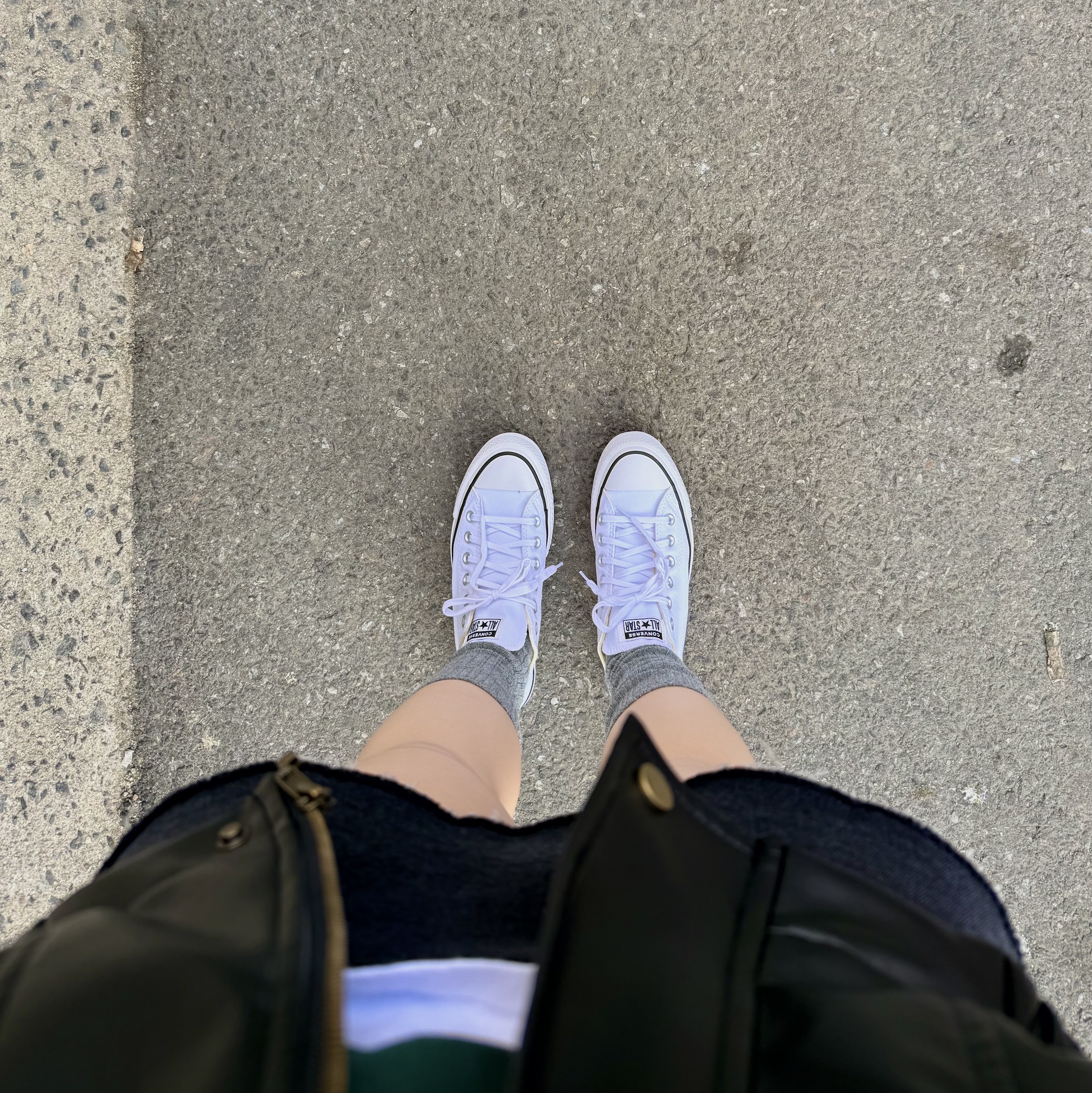 (W) Converse Chuck Taylor All Star Lift Ox White Black 착용 스타일 - 2