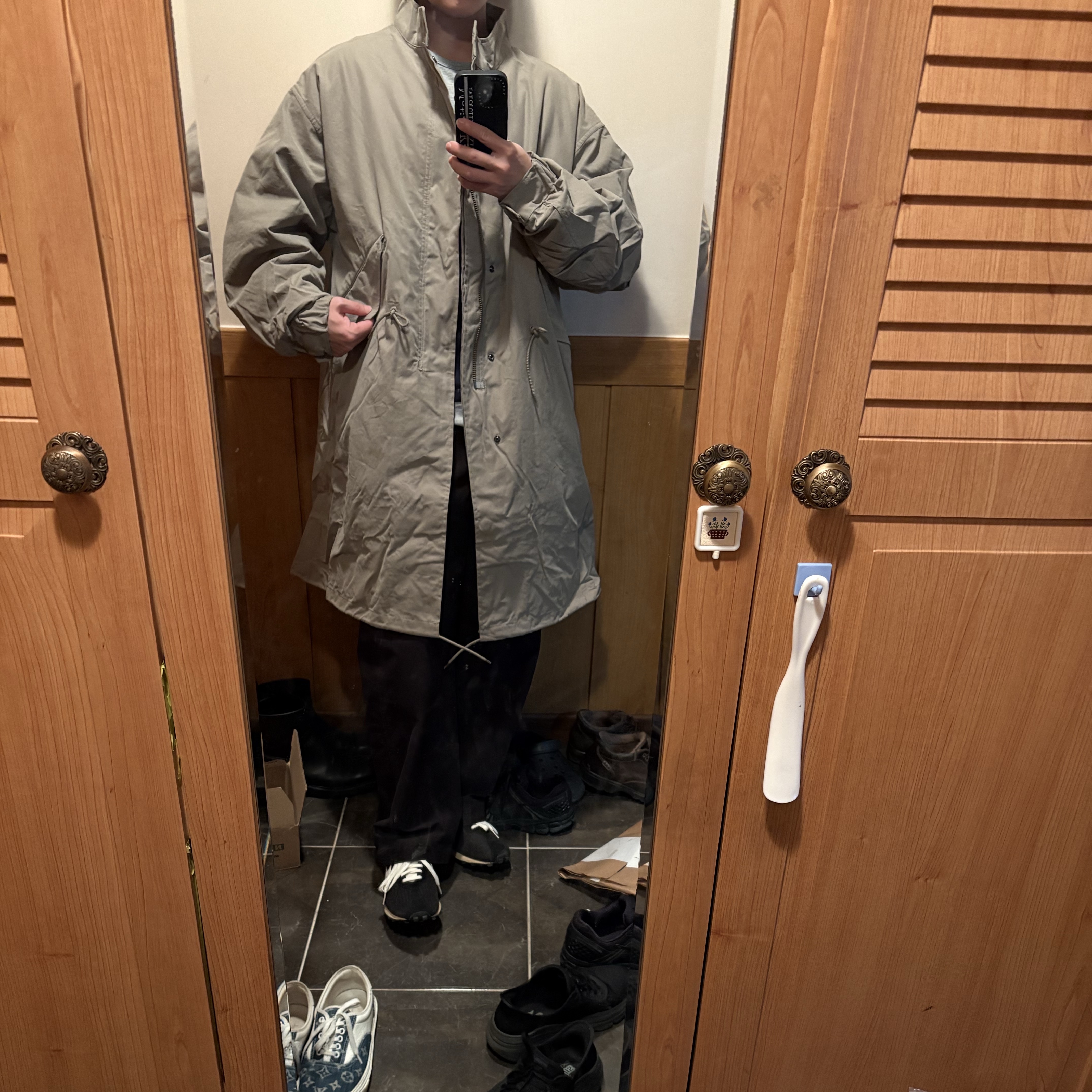 Freak's Store M-65 Mods Coat Liner Set Beige 착용 스타일