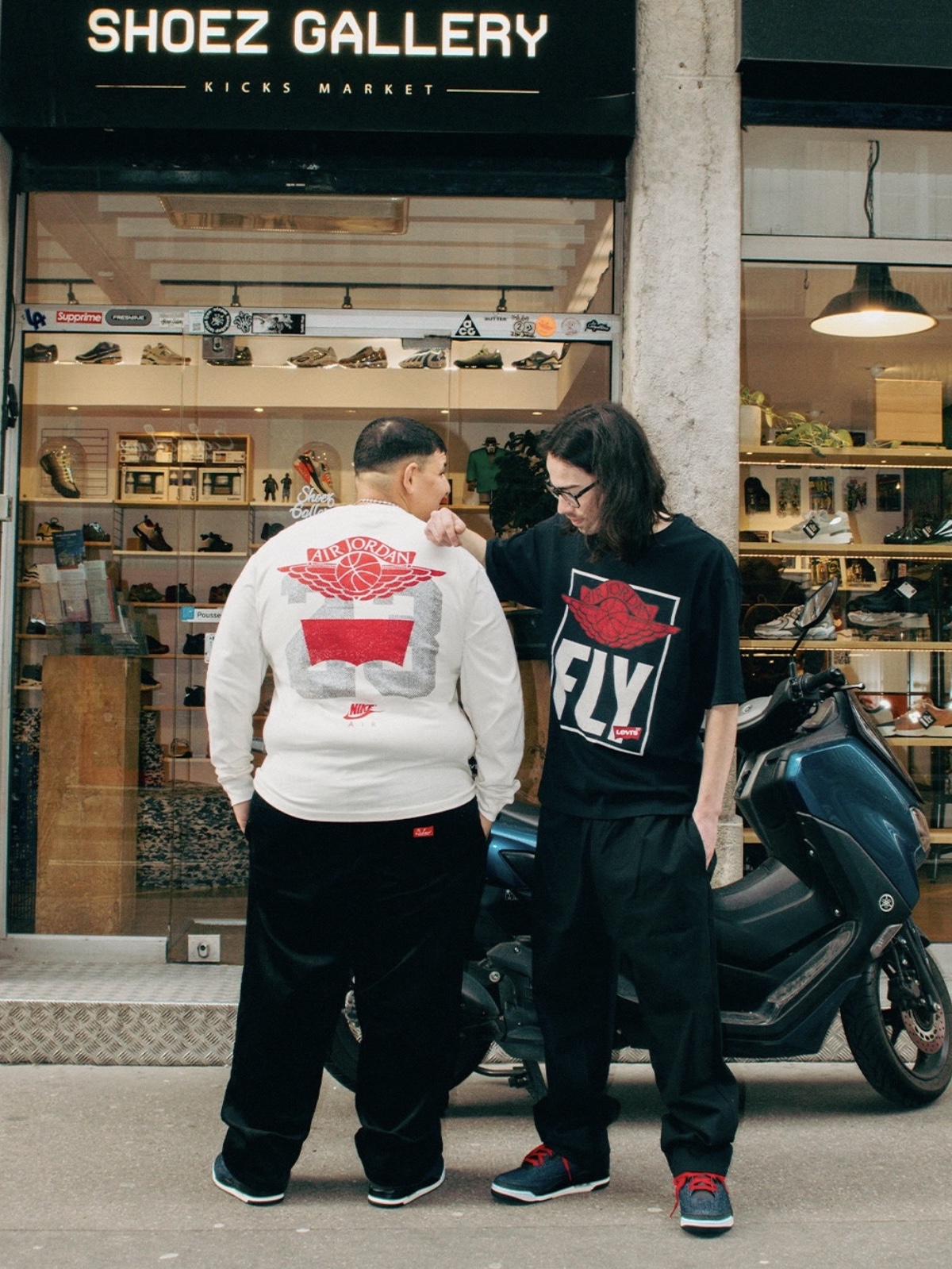 Jordan x Levi's Short Sleeve T-Shirt Black (IM6728-010) 착용 스타일 - 2