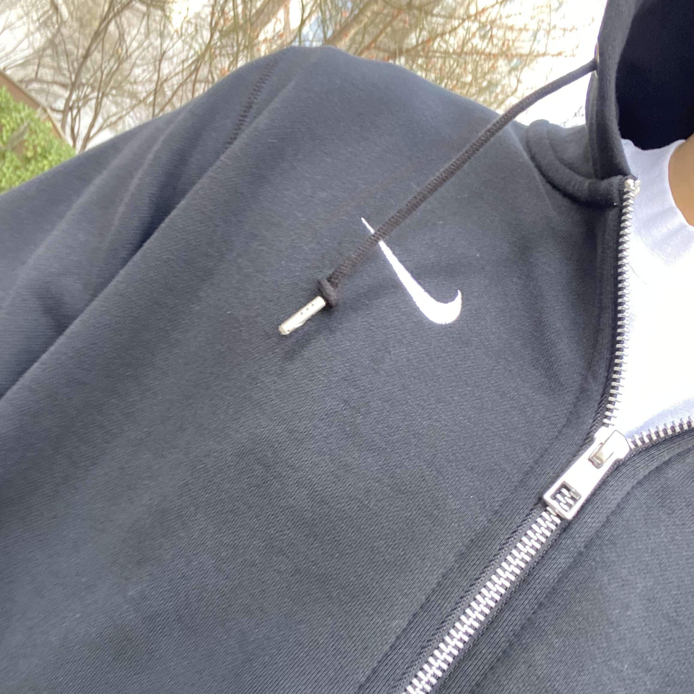 Nike NSW Classic Full Zip Hoodie Black - Asia 착용 스타일