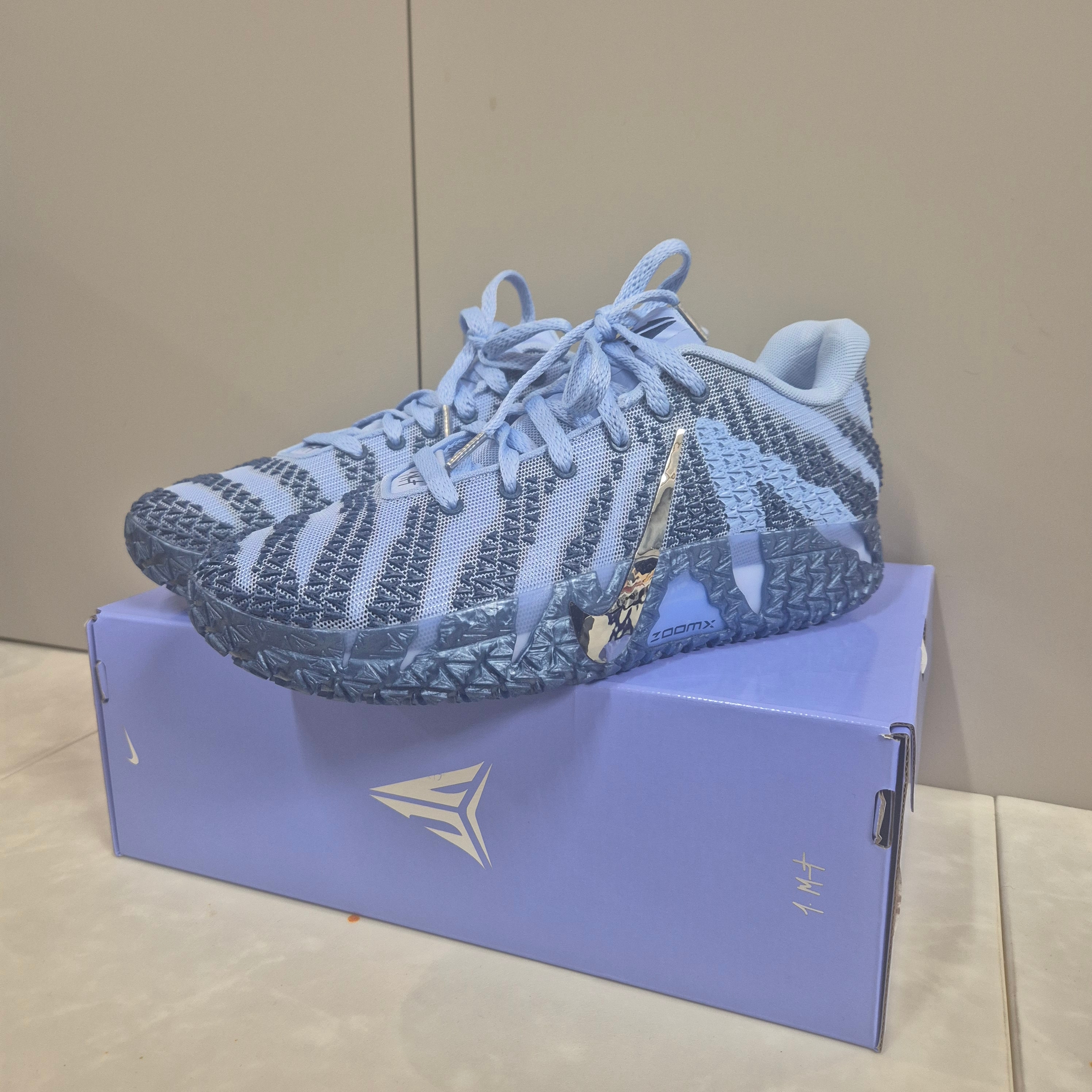 Nike Ja 3 EP Cobalt Bliss Metallic Silver 착용 스타일 - 4