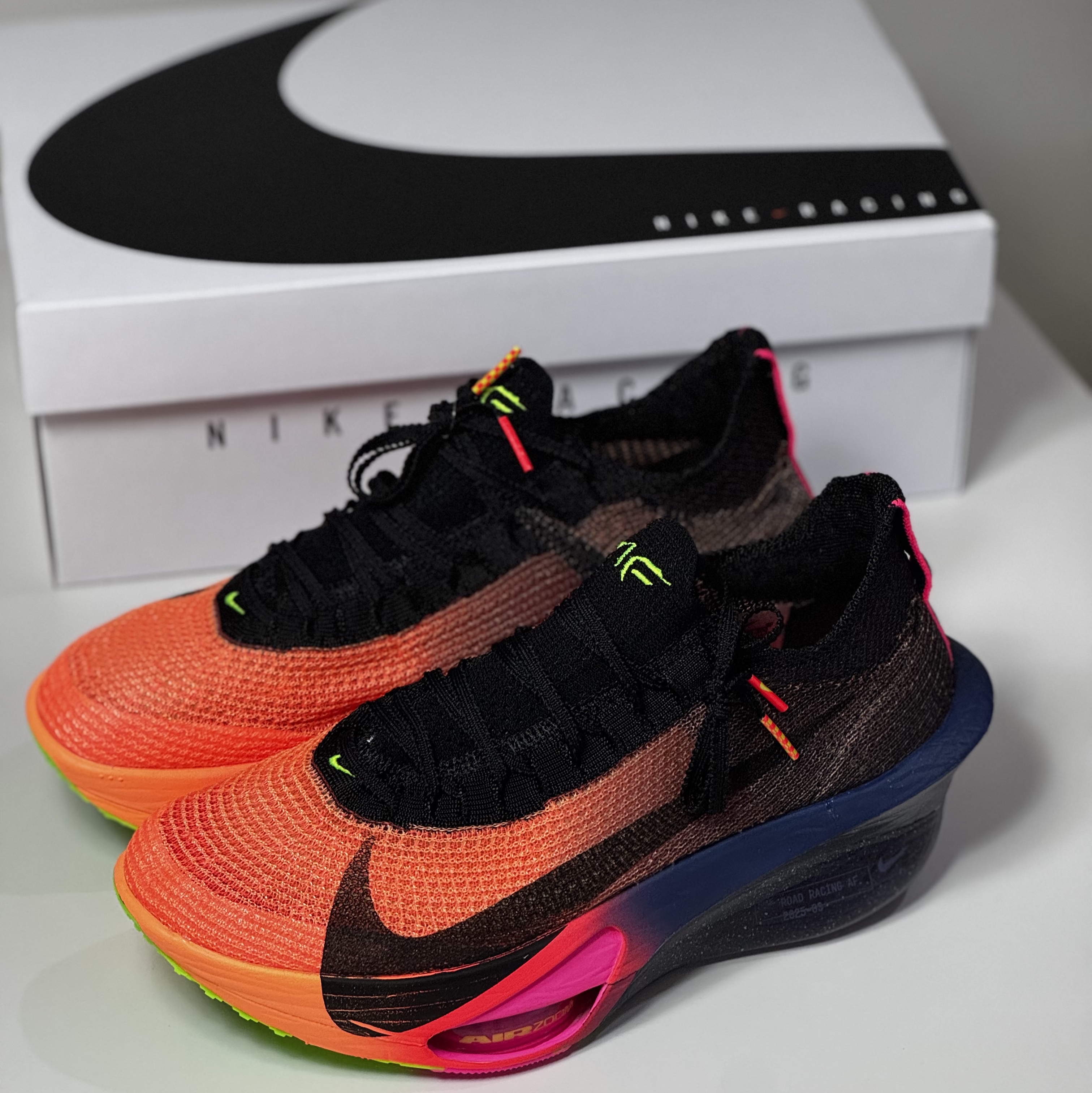 Nike Alphafly 3 Orange Pulse Purple Dynasty 착용 스타일