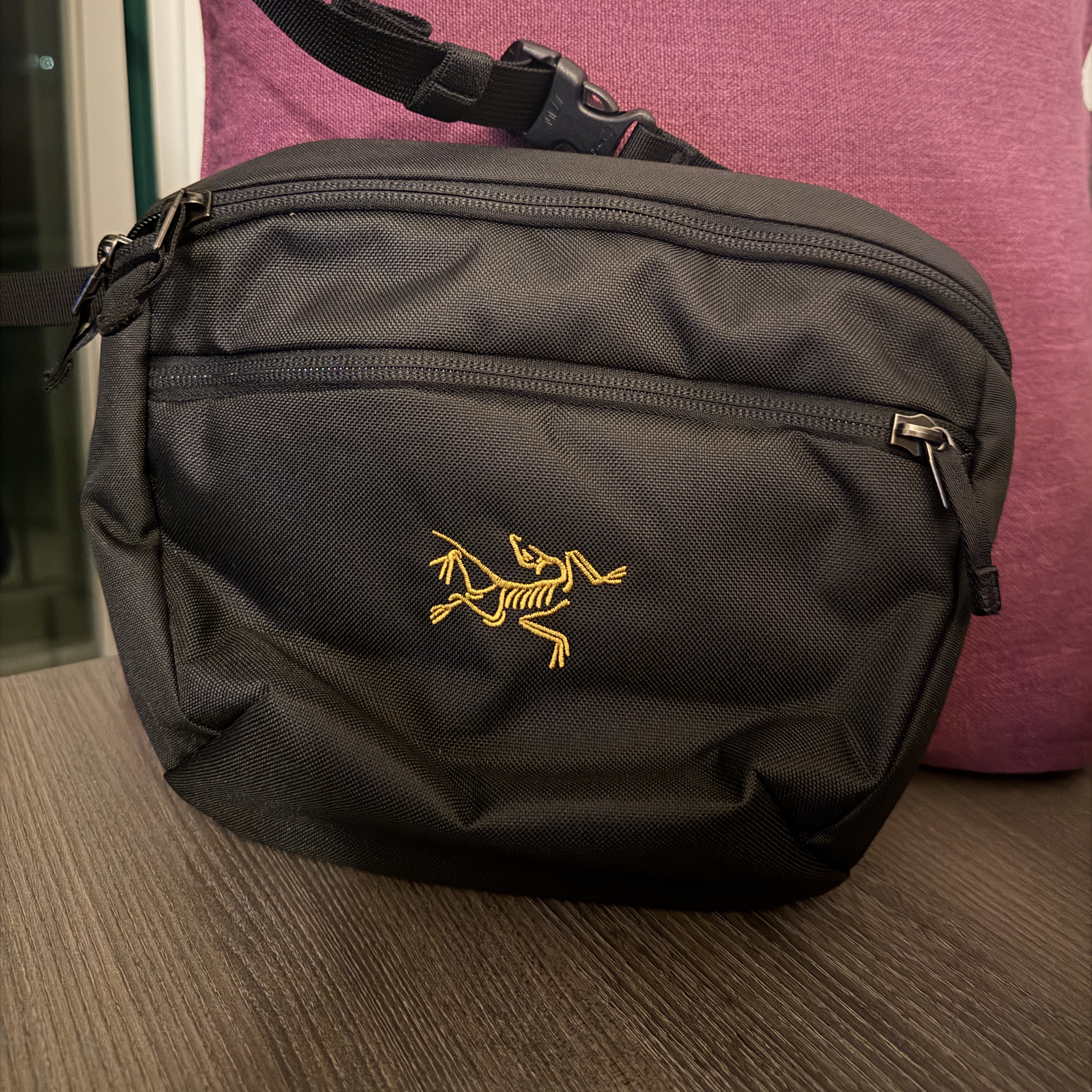 Arc'teryx Mantis 2 Waistpack 24K Black 착용 스타일