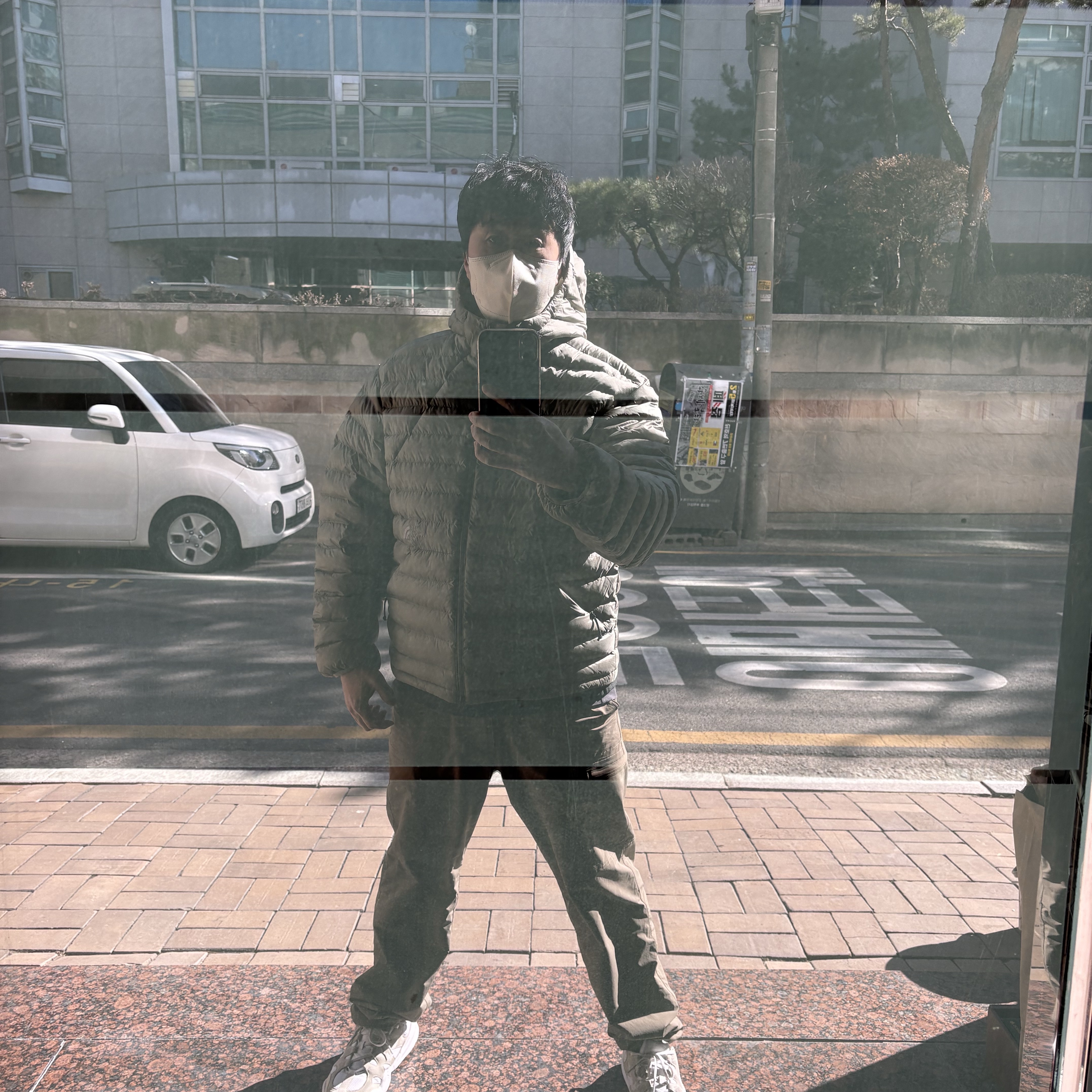 The North Face Ventus On Jacket Light Khaki 착용 스타일