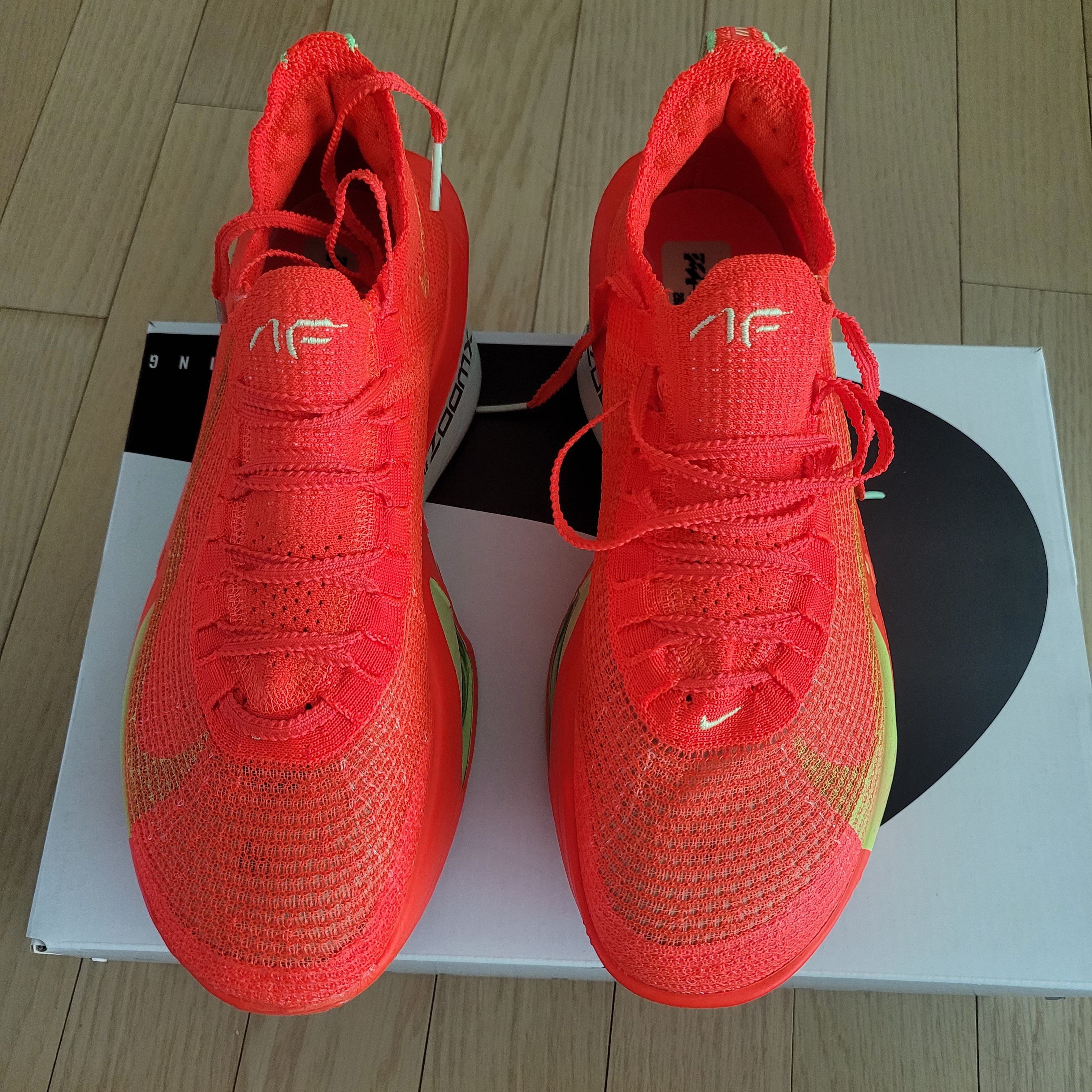 Nike Air Zoom Alphafly Next% 3 Bright Crimson Lime Blast 착용 스타일