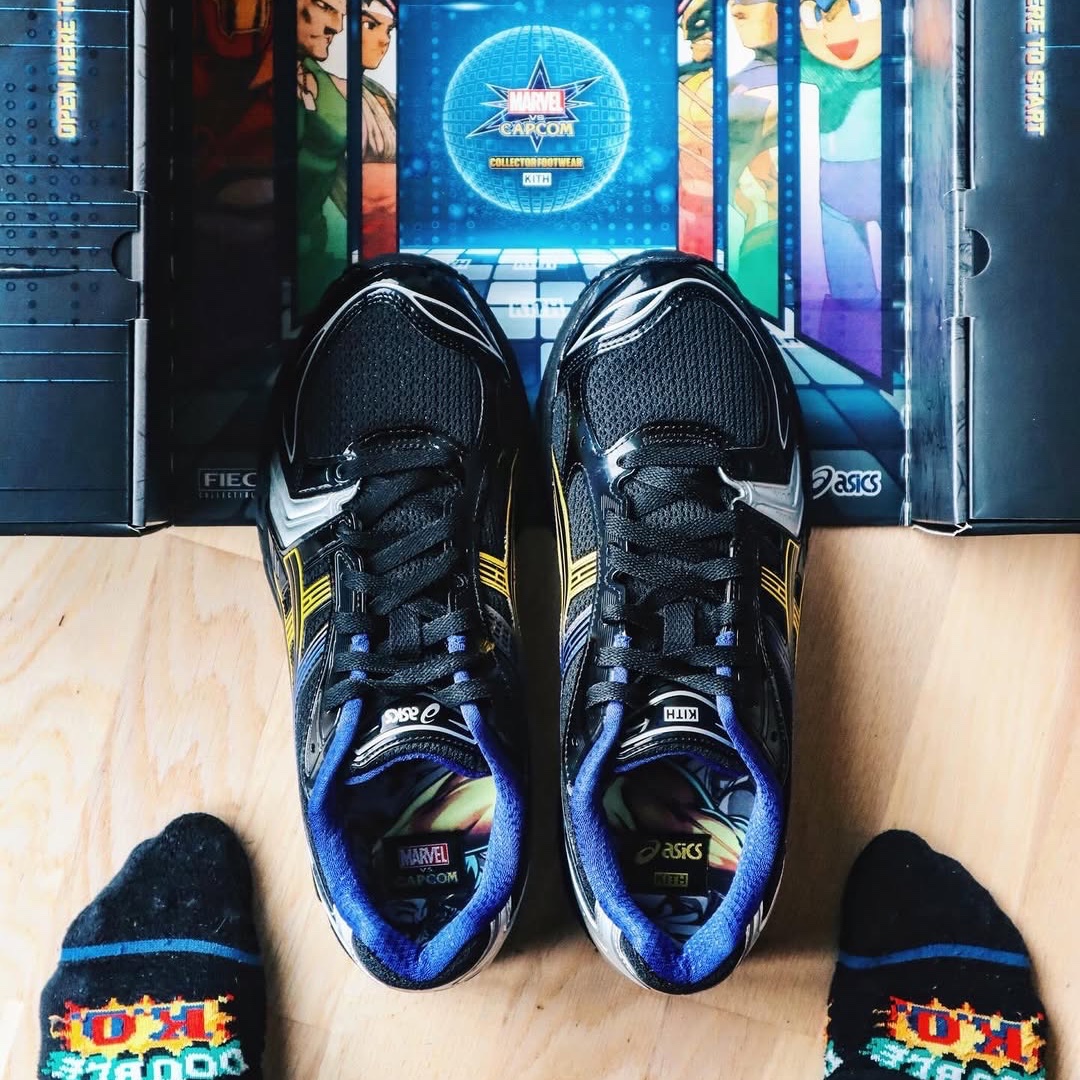 Asics x Kith x Marvel vs. Capcom Gel-Kayano 14 Wolverine Black 착용 스타일 - 6
