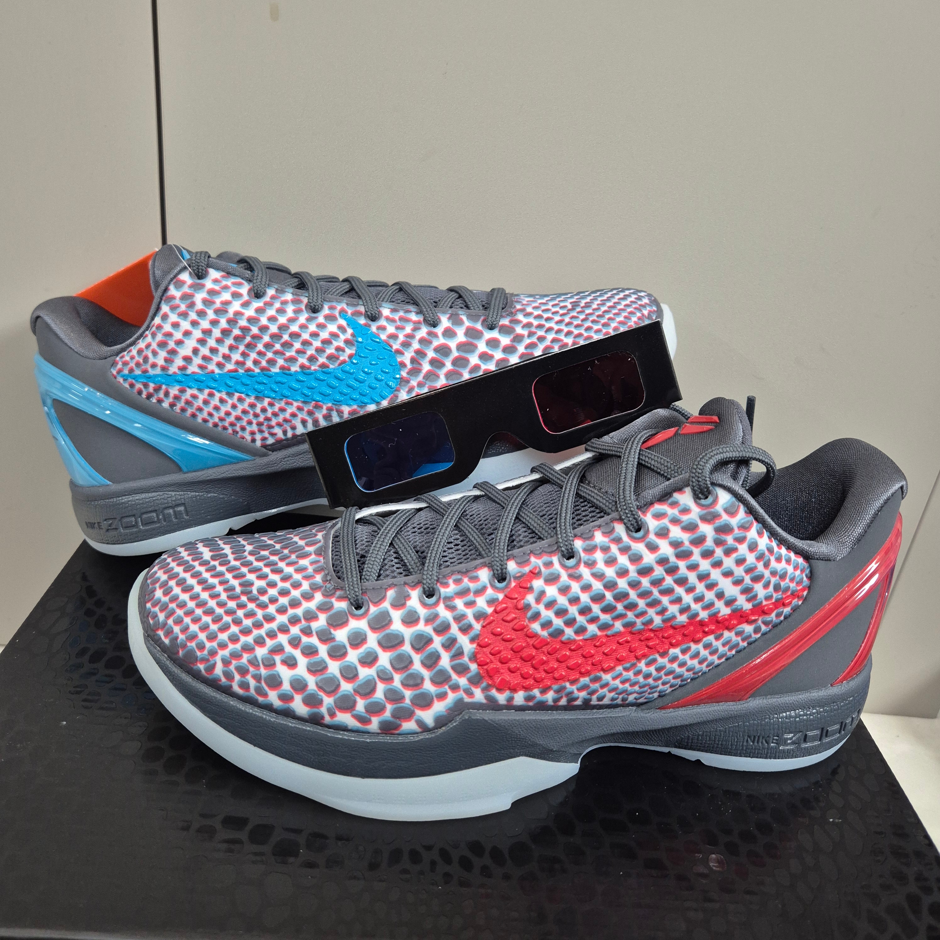 Nike Kobe 6 Protro 3D Dark Grey Chlorine Blue 착용 스타일 - 3