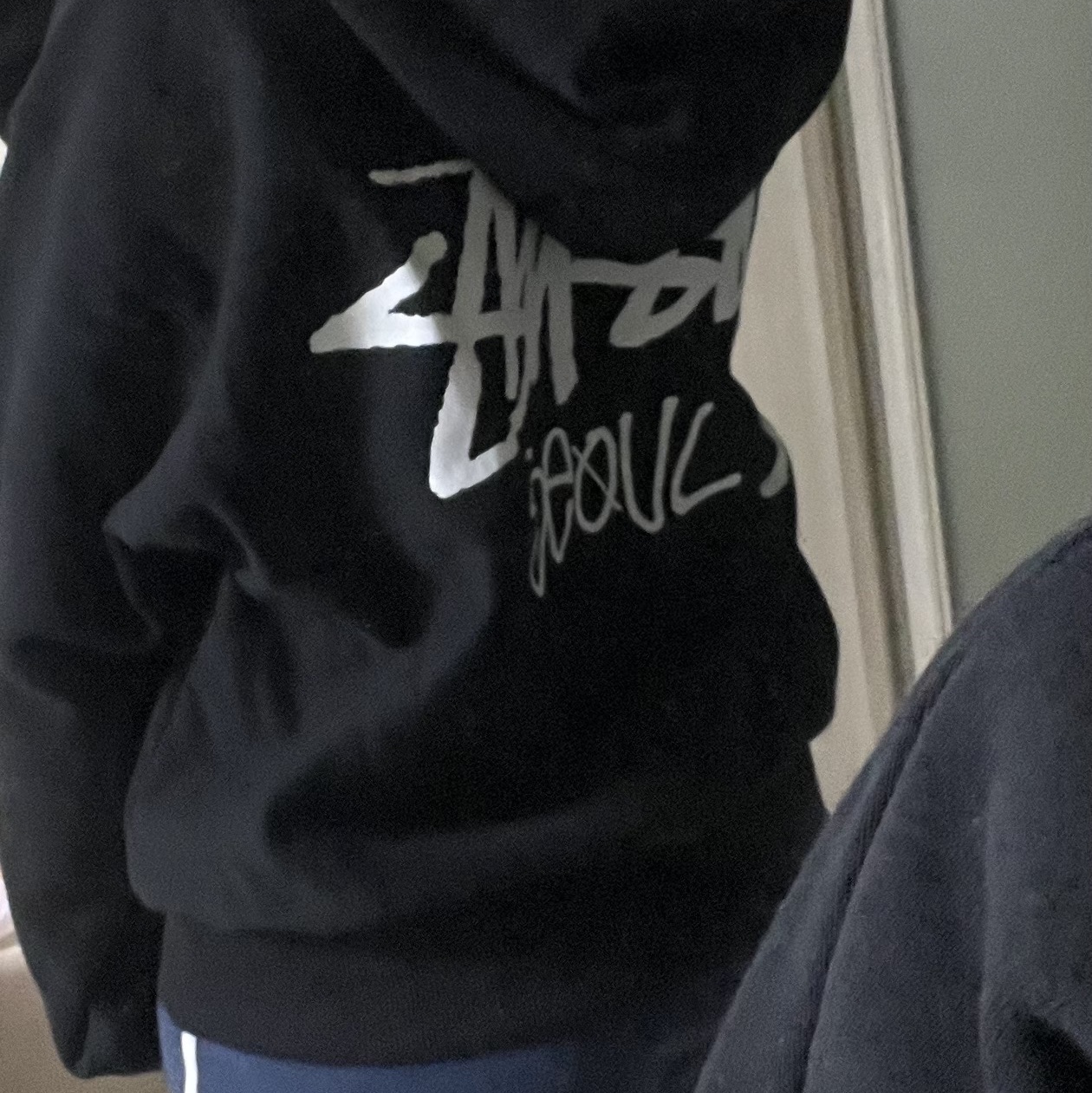 Stussy Stock Seoul Zip Hood Black 착용 스타일 - 2