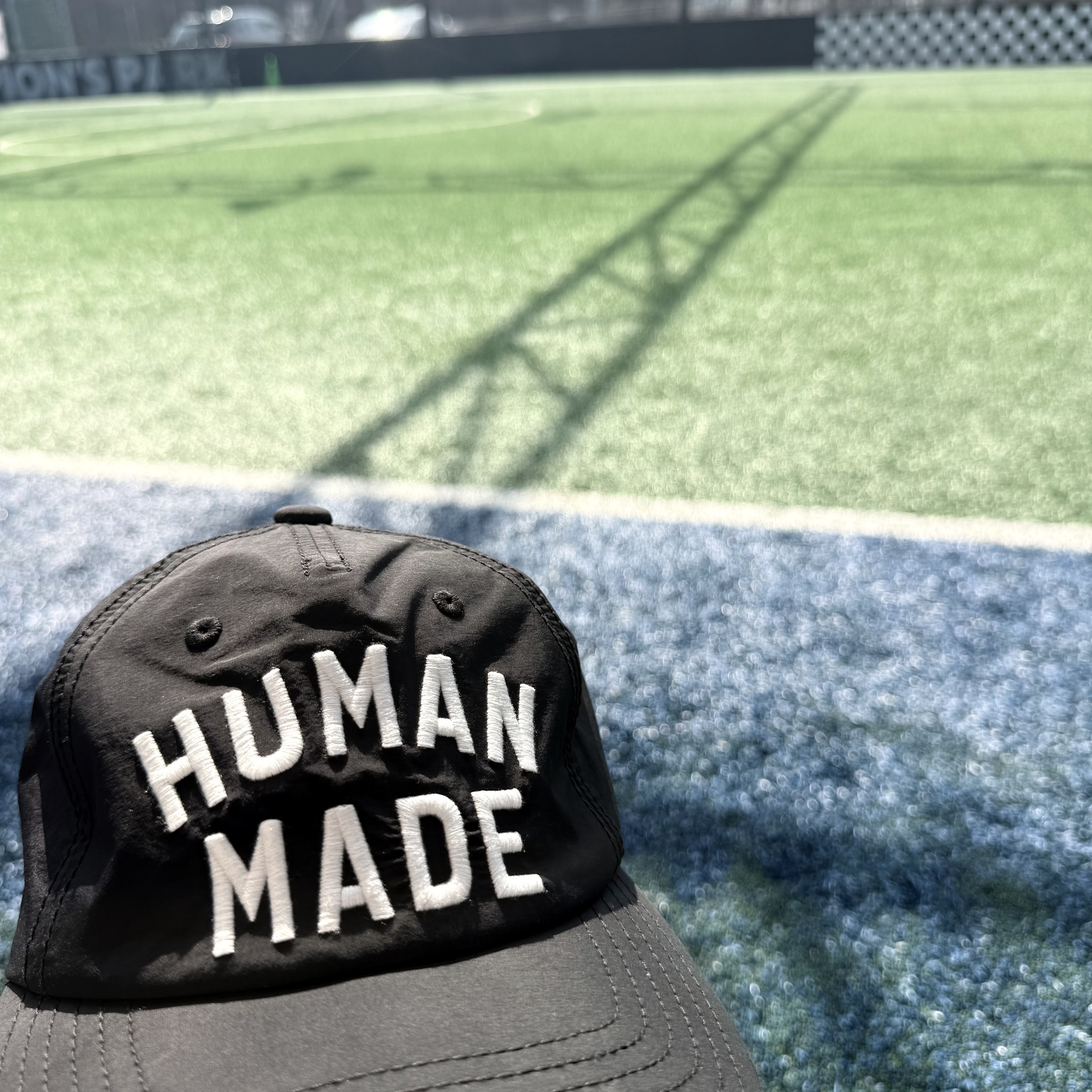 Human Made 5 Panel Nylon Cap Black 착용 스타일