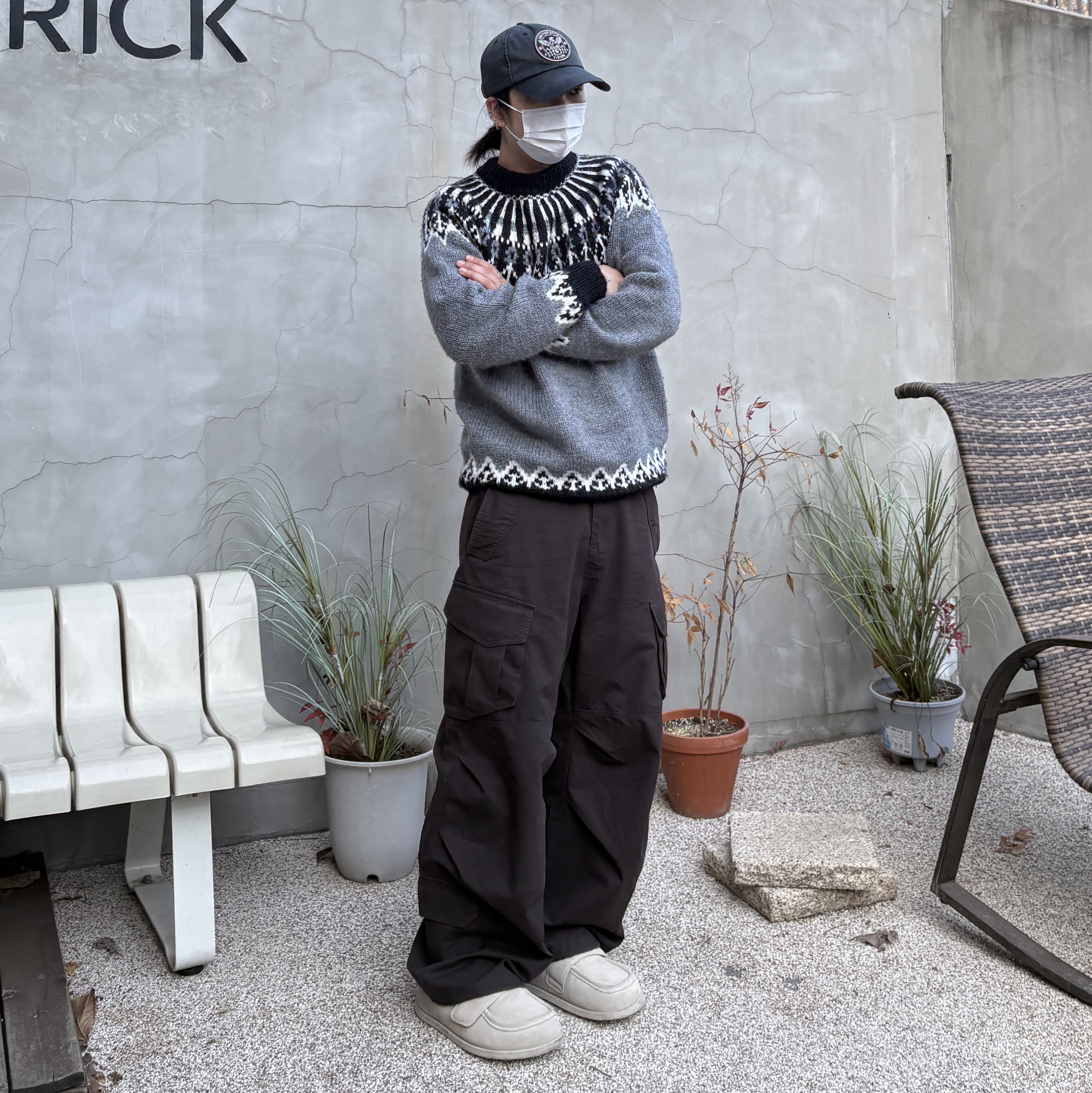 Flavorism VTG Washed Cargo Pants Washed Dark Brown, [KREAM 단독] Flavorism VTG Washed Cargo Pants Washed beige 착용 스타일