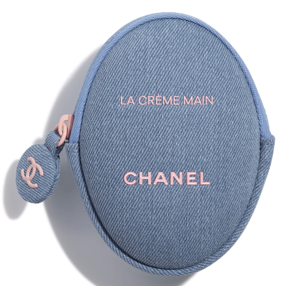 Chanel La Creme Main Hand Cream 50ml Limited Denim Makeup Collection, Chanel Les 4 Ombres Eyeshadow Palette 19 Denim Dream Limited Denim Makeup Collection 착용 스타일 - 1