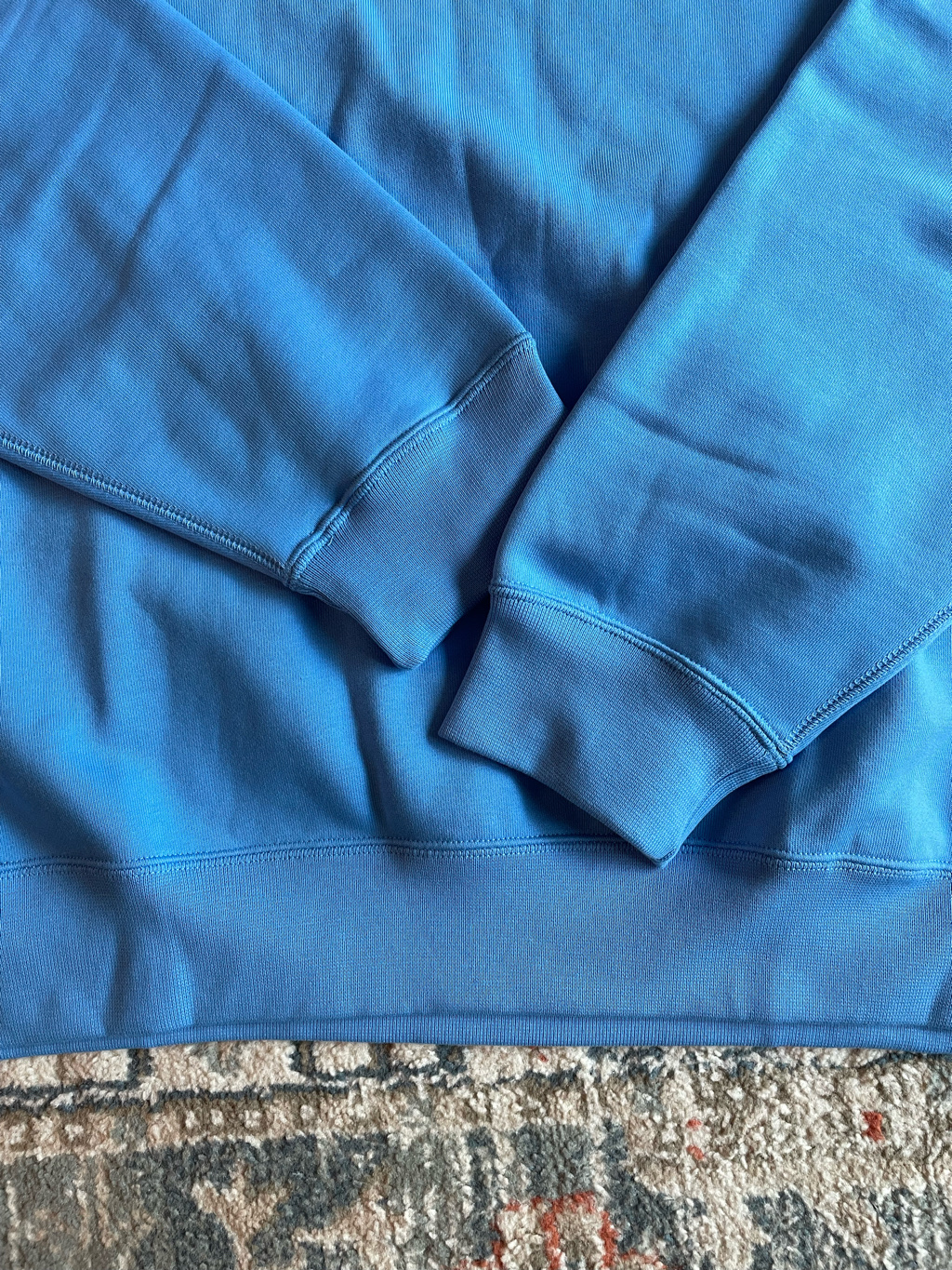 Nike Solo Swoosh Fleece Crew University Blue White - Asia 착용 스타일 - 3