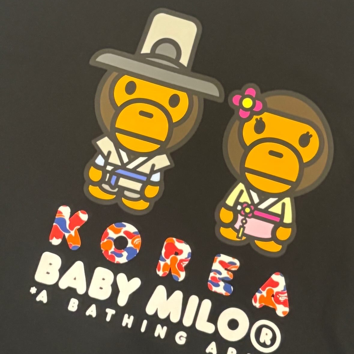 BAPE Baby Milo T-Shirt Black - Korea Exclusive 착용 스타일