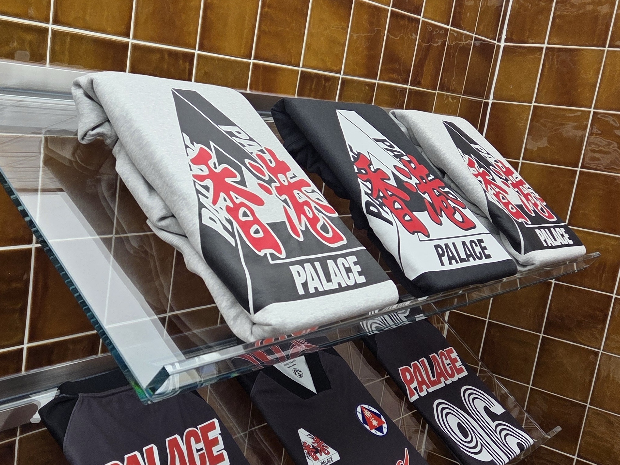 Palace Hong Kong Hood Grey Marl - 26SS, Palace Hong Kong Hood Black - 26SS 착용 스타일