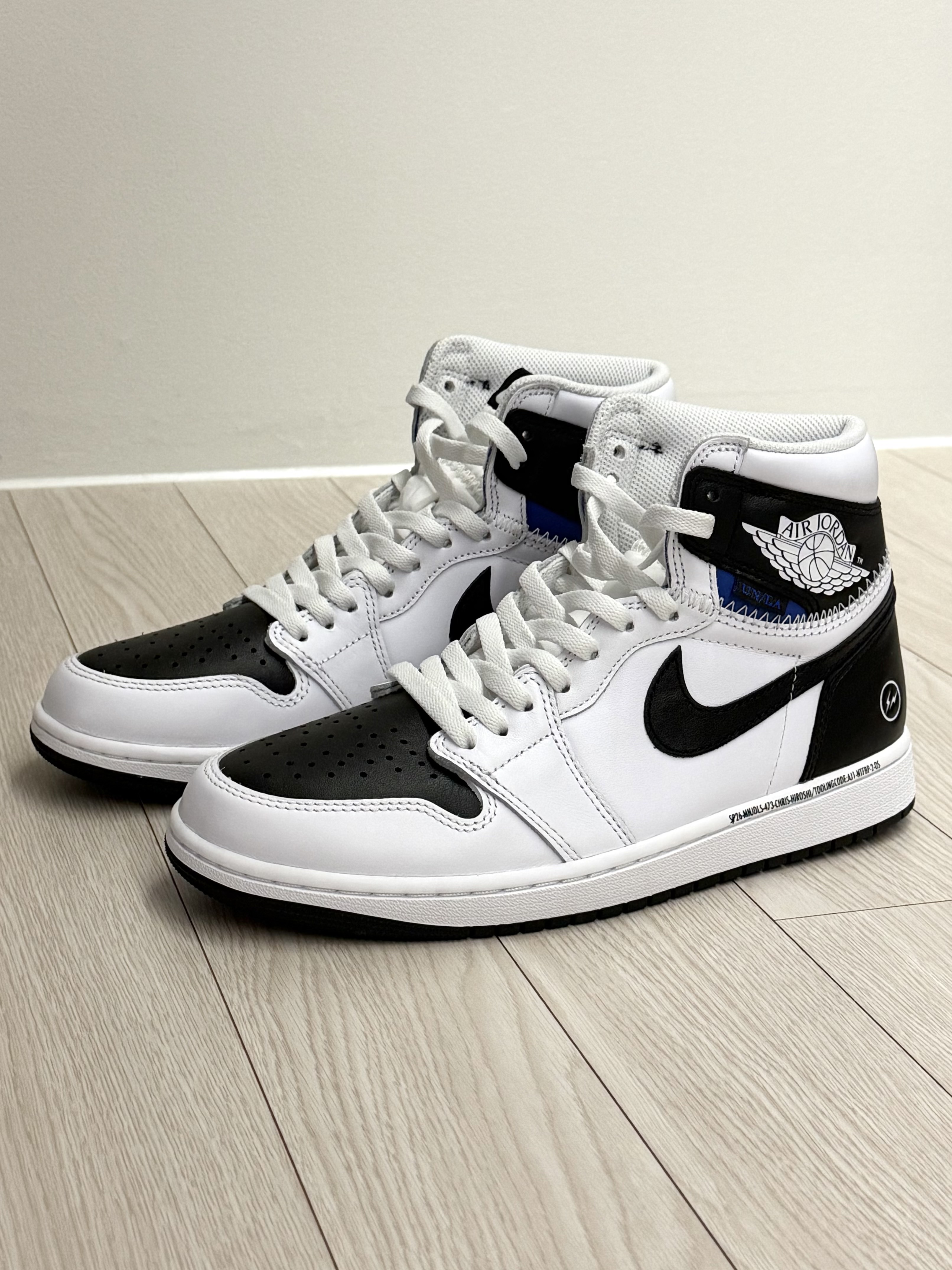 Jordan 1 x Fragment x Union LA High OG SP White Black 착용 스타일 - 1