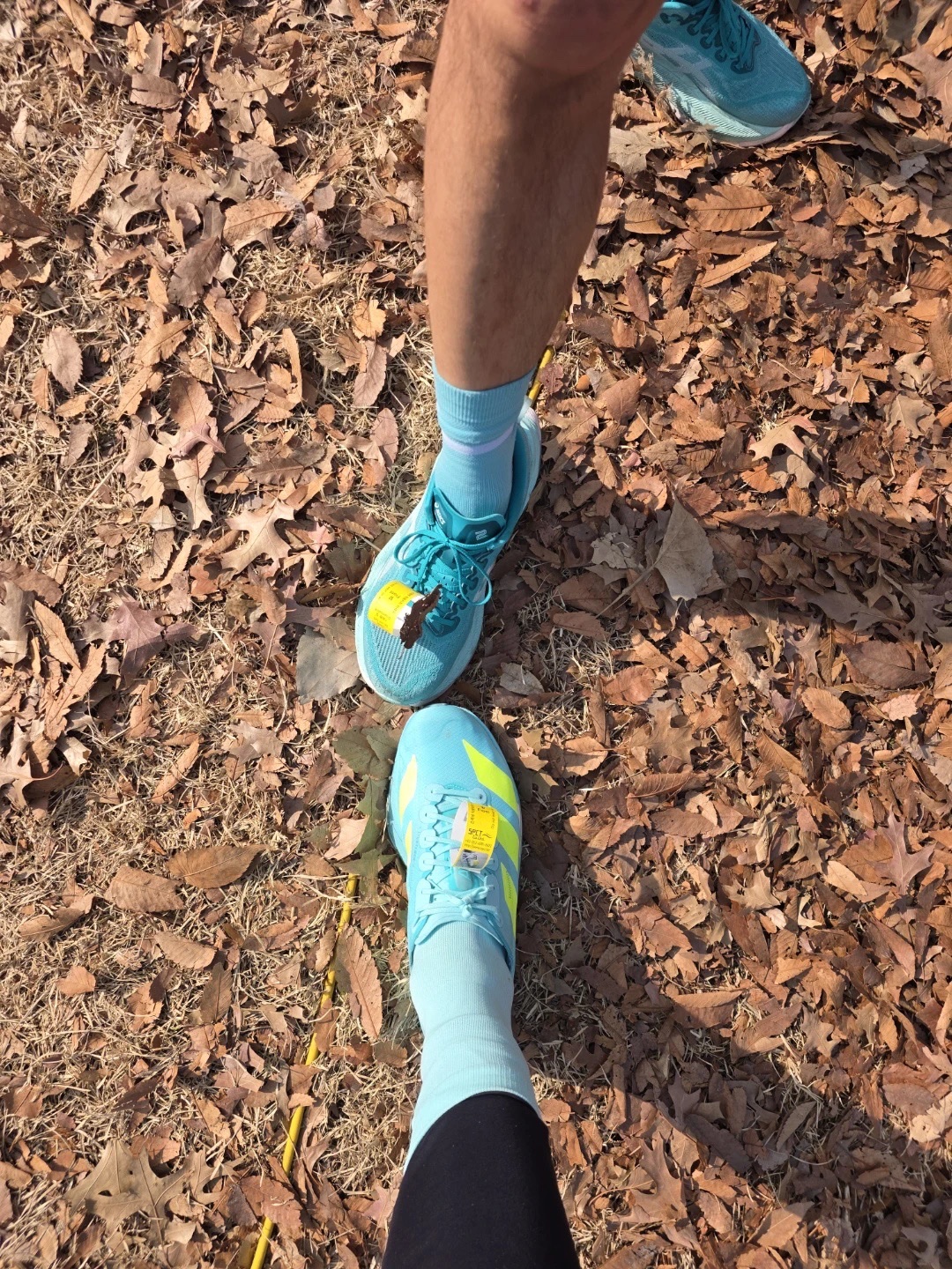 Adidas Adizero Adios Pro 4 Flash Aqua Lucid Lemon, Asics Superblast 2 Wave Teal Illuminate Mint 착용 스타일