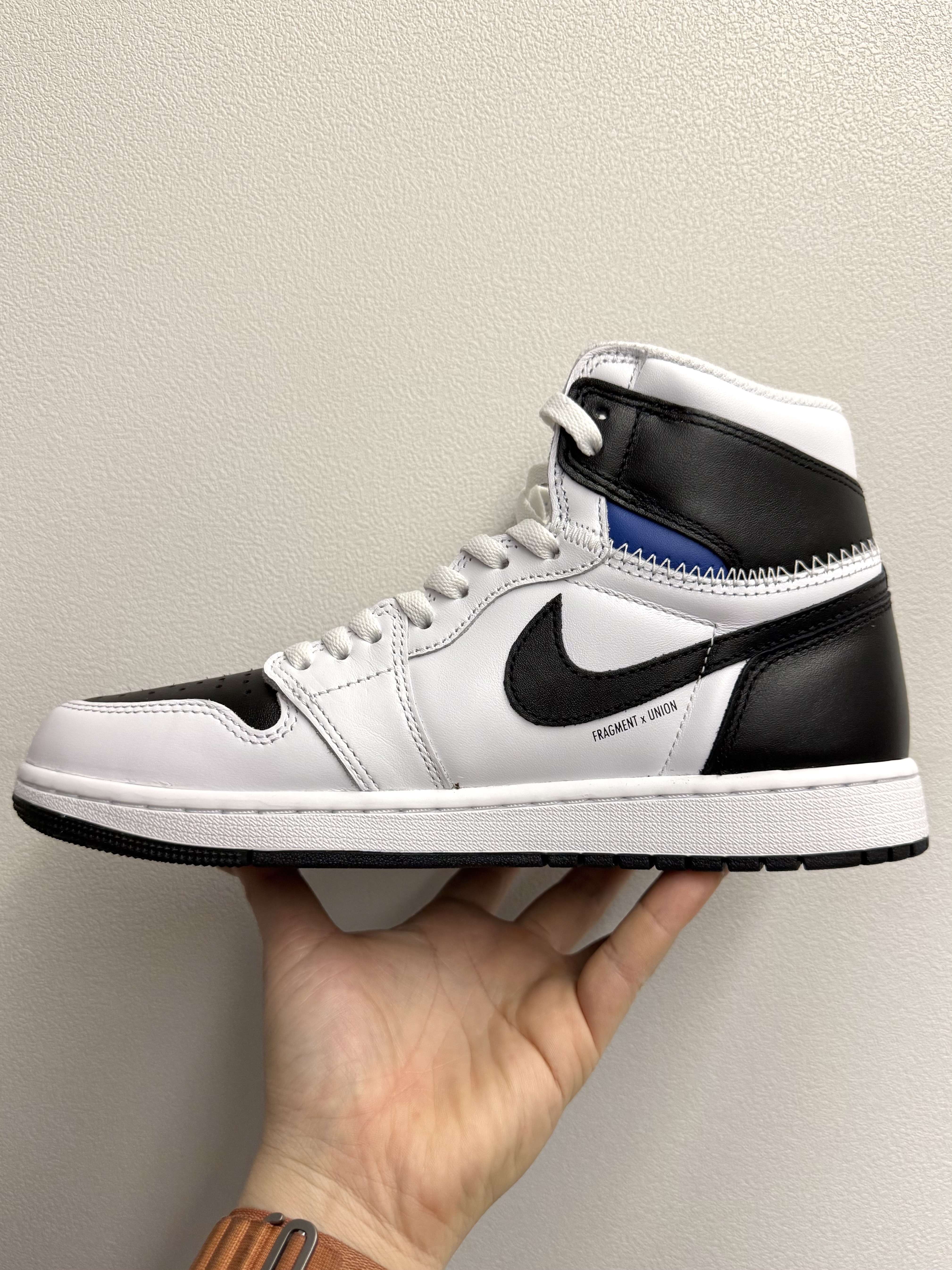 Jordan 1 x Fragment x Union LA High OG SP White Black 착용 스타일 - 3