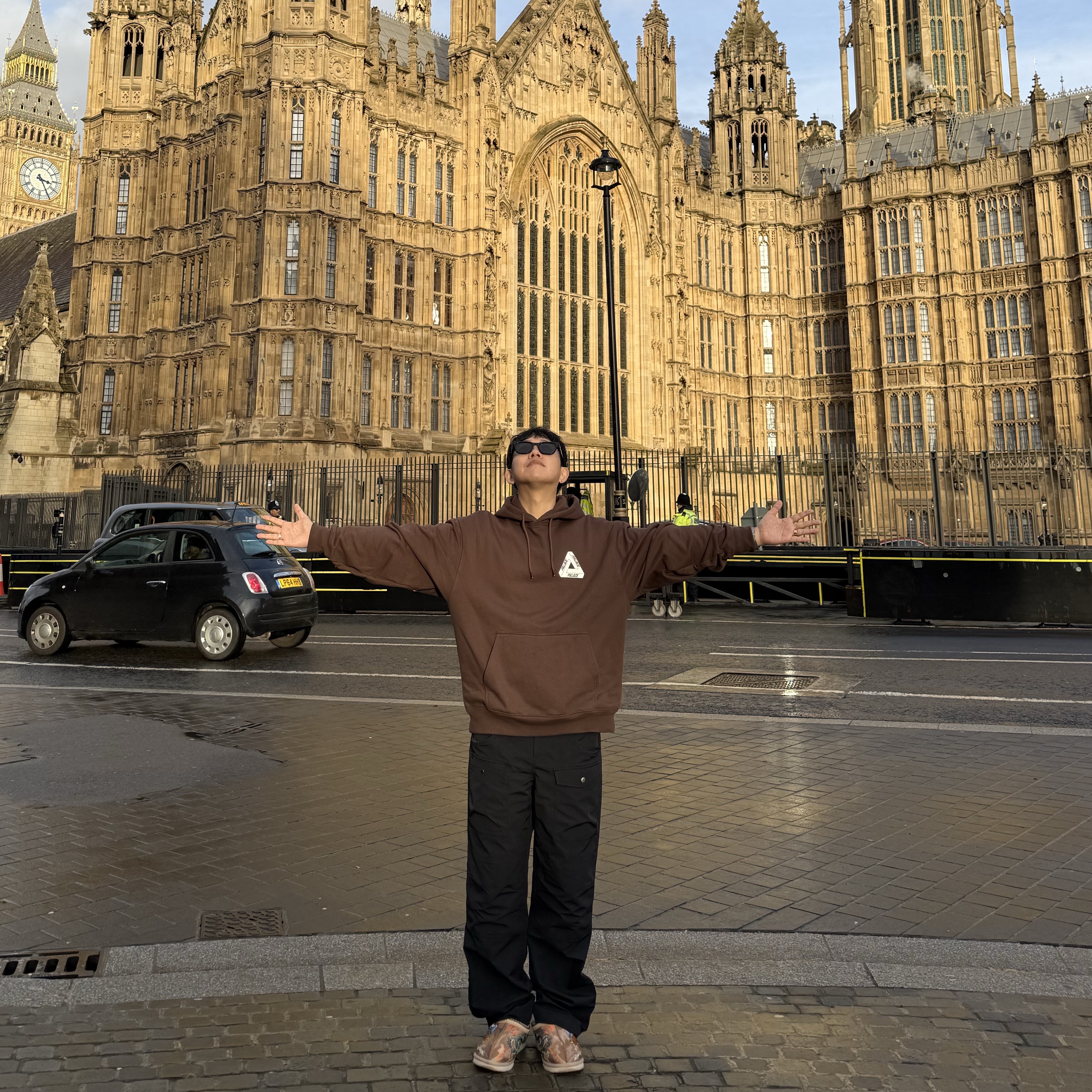 Palace Tri-Angelic Hood Skyline Fox - 25FW 착용 스타일
