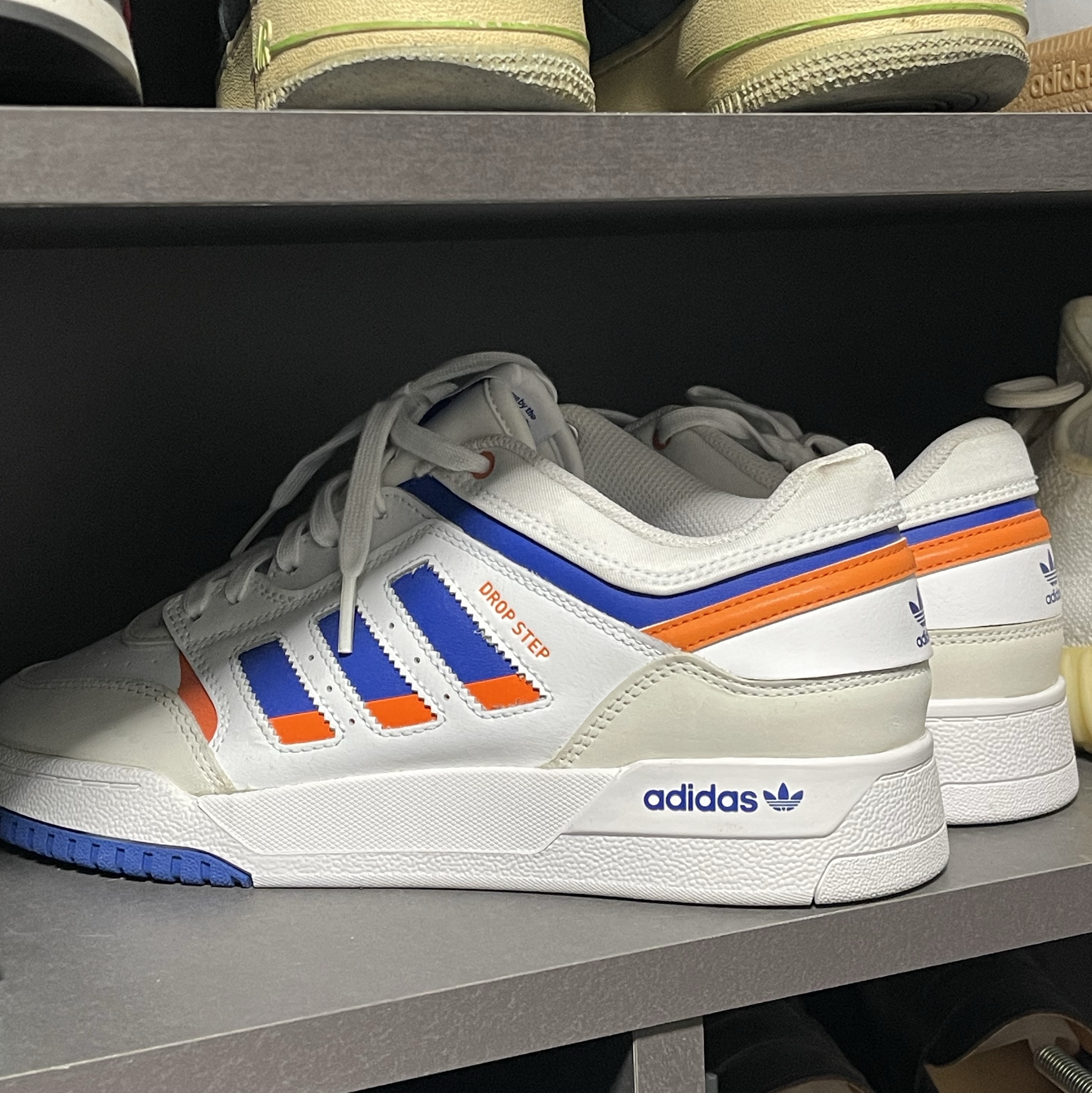 Adidas Drop Step Low Footwear White Royal Blue 착용 스타일
