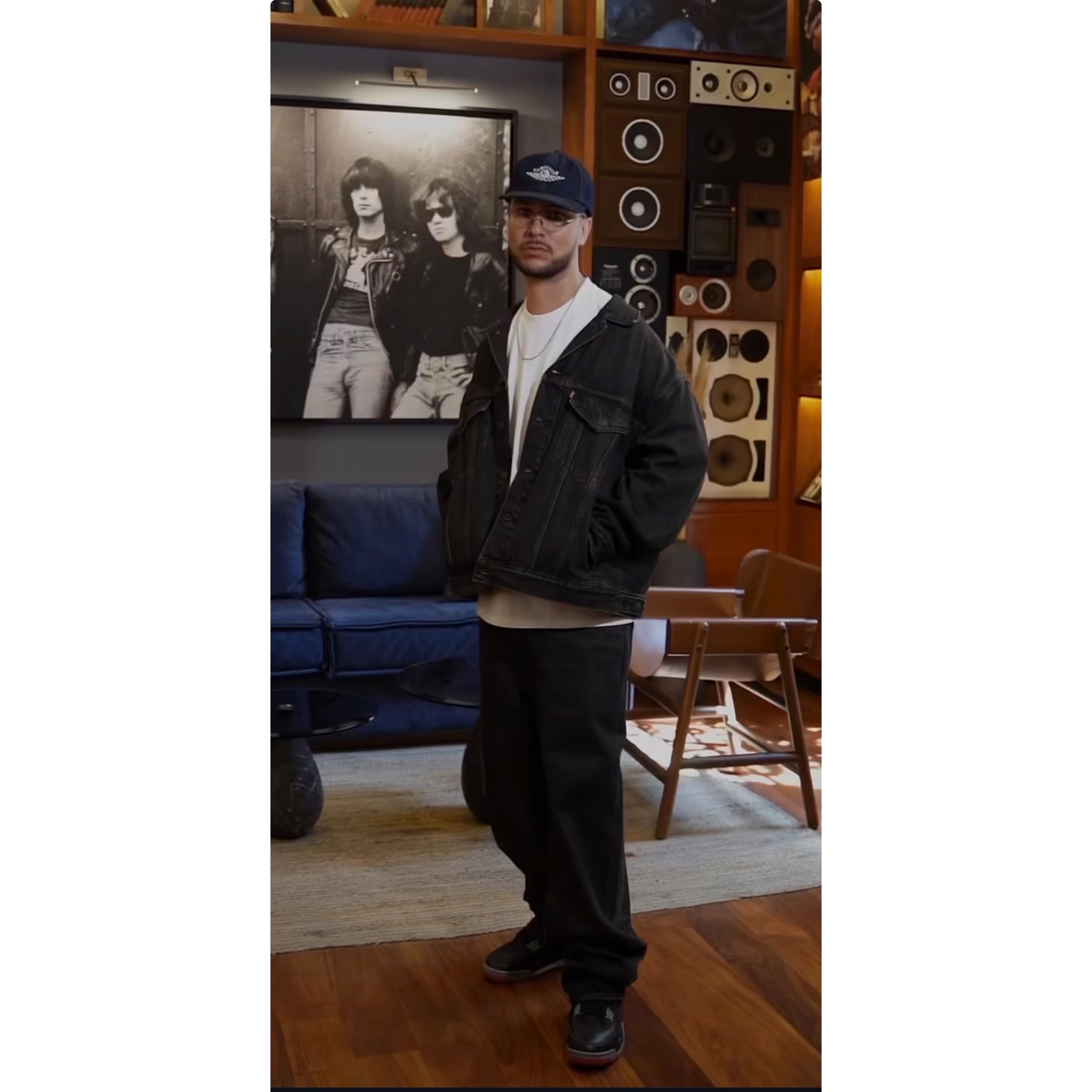 Levi's x Jordan Type III Trucker Black 착용 스타일 - 3