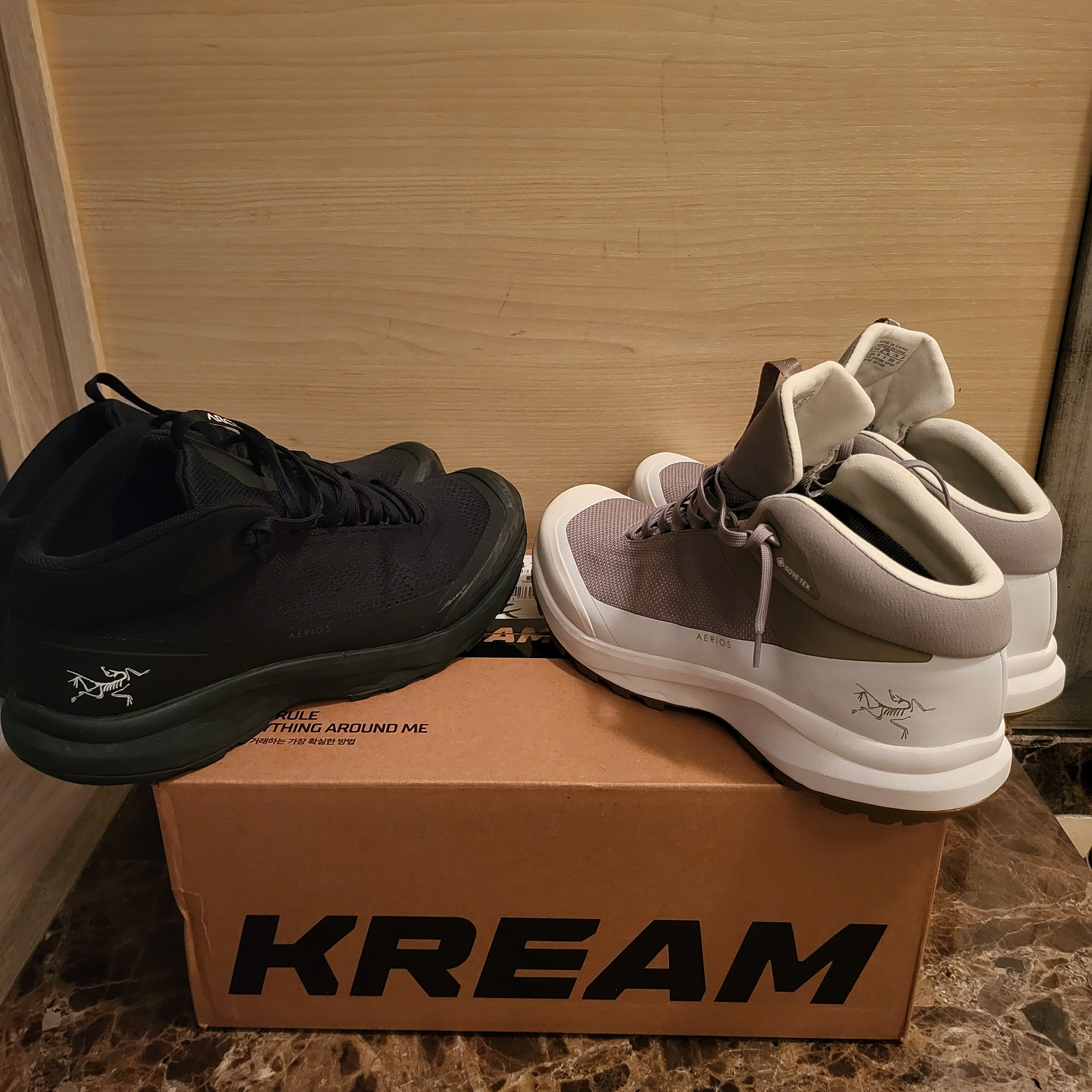 Arc'teryx Aerios Mid GTX Smoke Bluff Arctic Silk 착용 스타일 - 2