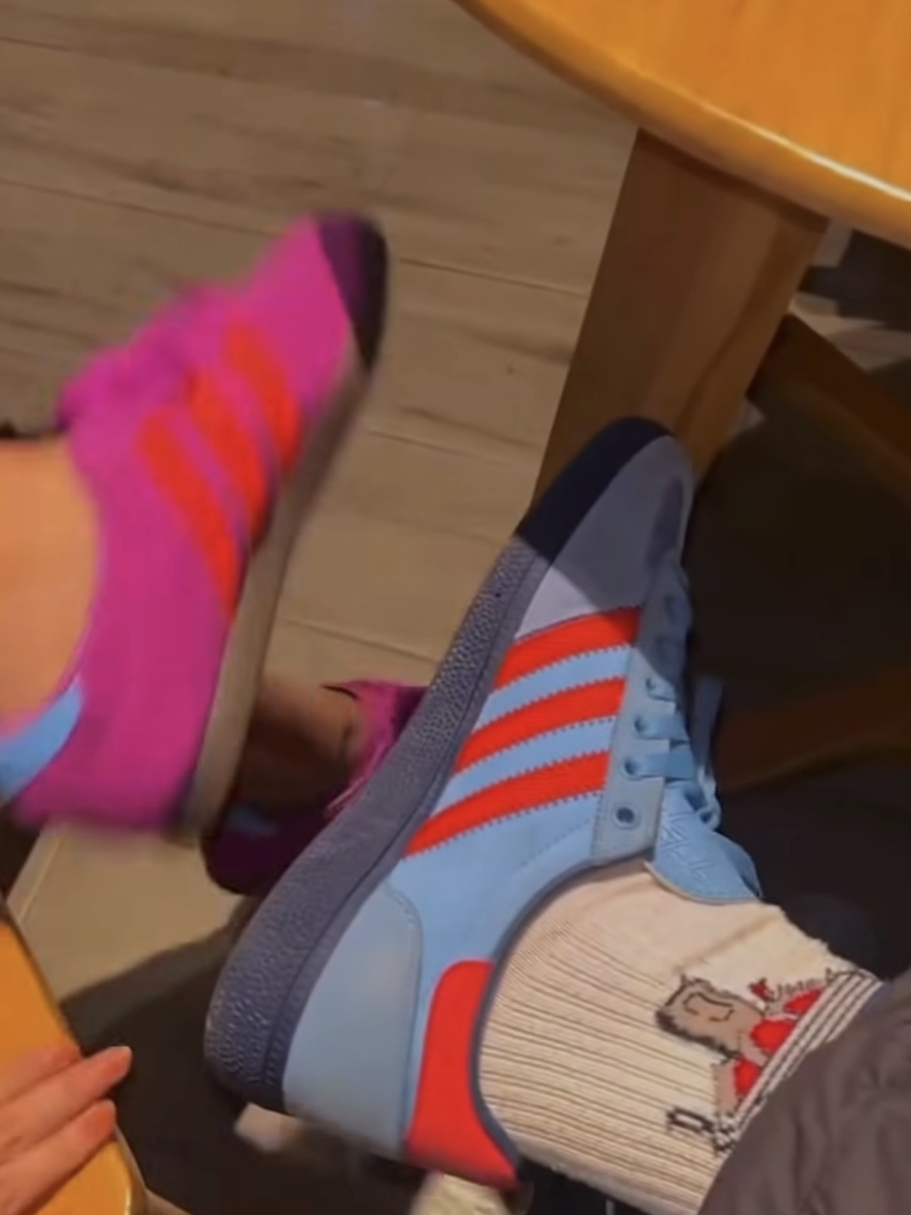 Adidas x C.P. Company Manchester Spezial Light Blue Bright Red 착용 스타일 - 4