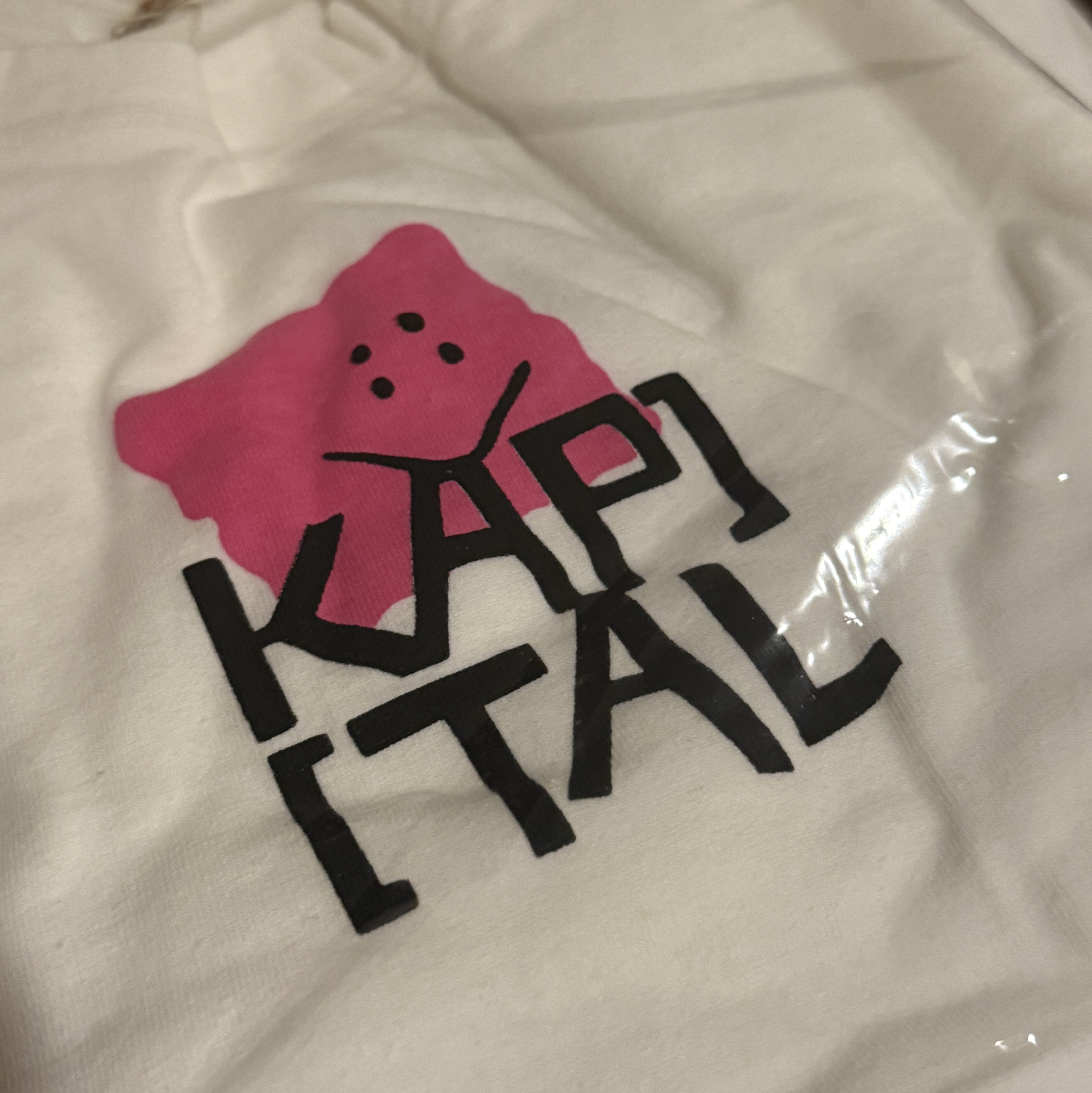 Kapital 20 Tenjiku Cotton Crewlon Peckish Kap Pt T-Shirt Pink 착용 스타일