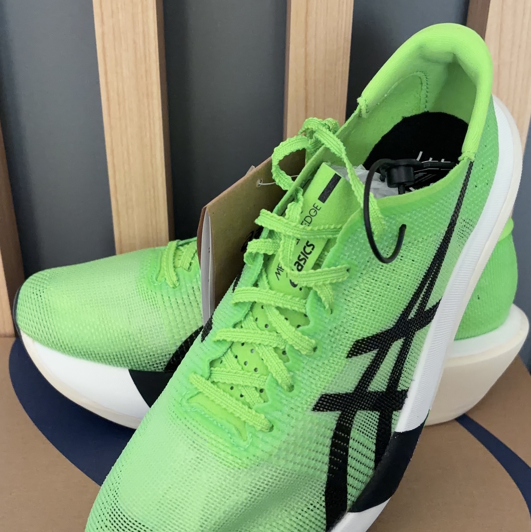 Asics Metaspeed Edge Tokyo Green Gecko Black 착용 스타일 - 1
