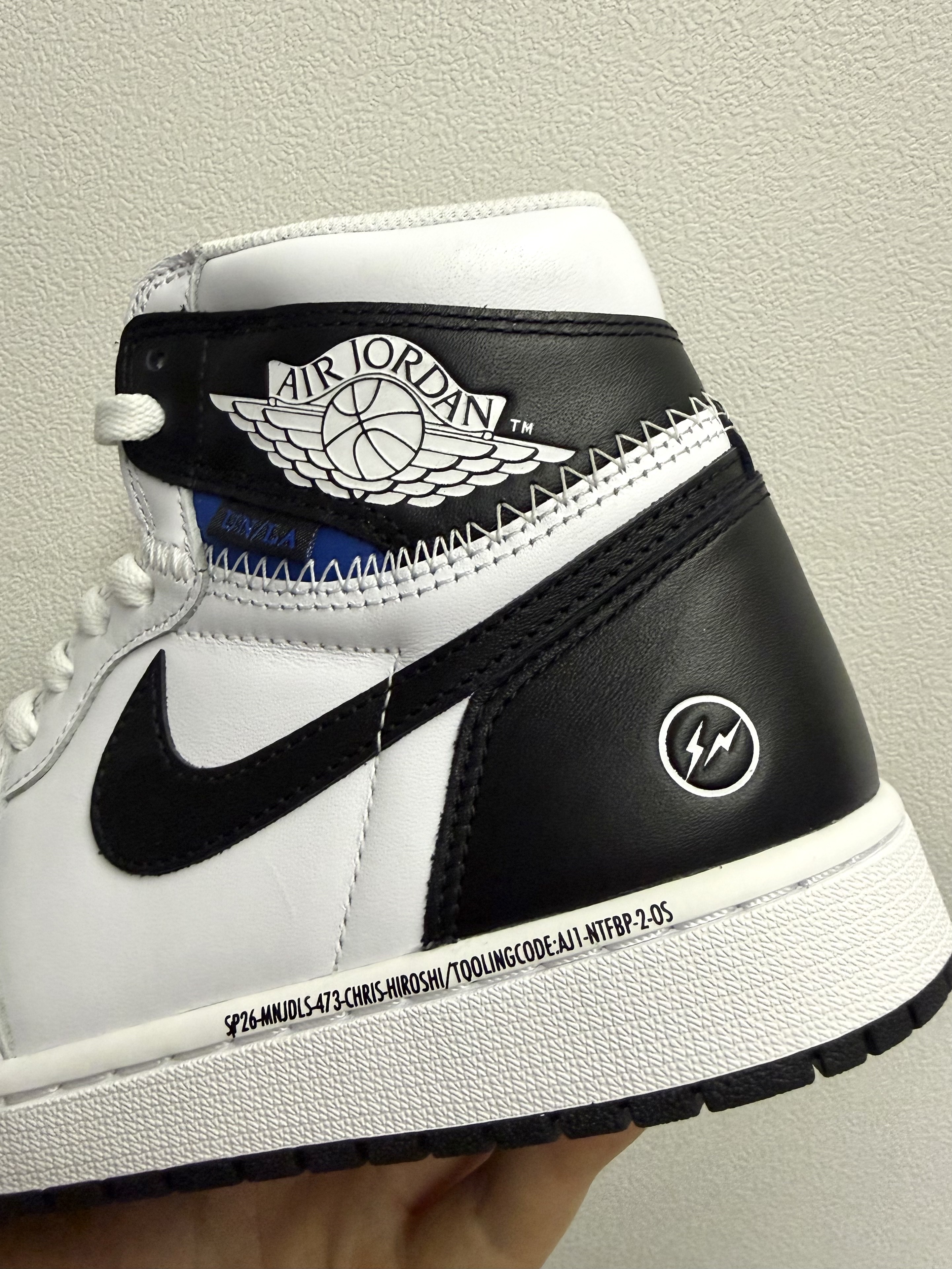 Jordan 1 x Fragment x Union LA High OG SP White Black 착용 스타일 - 6