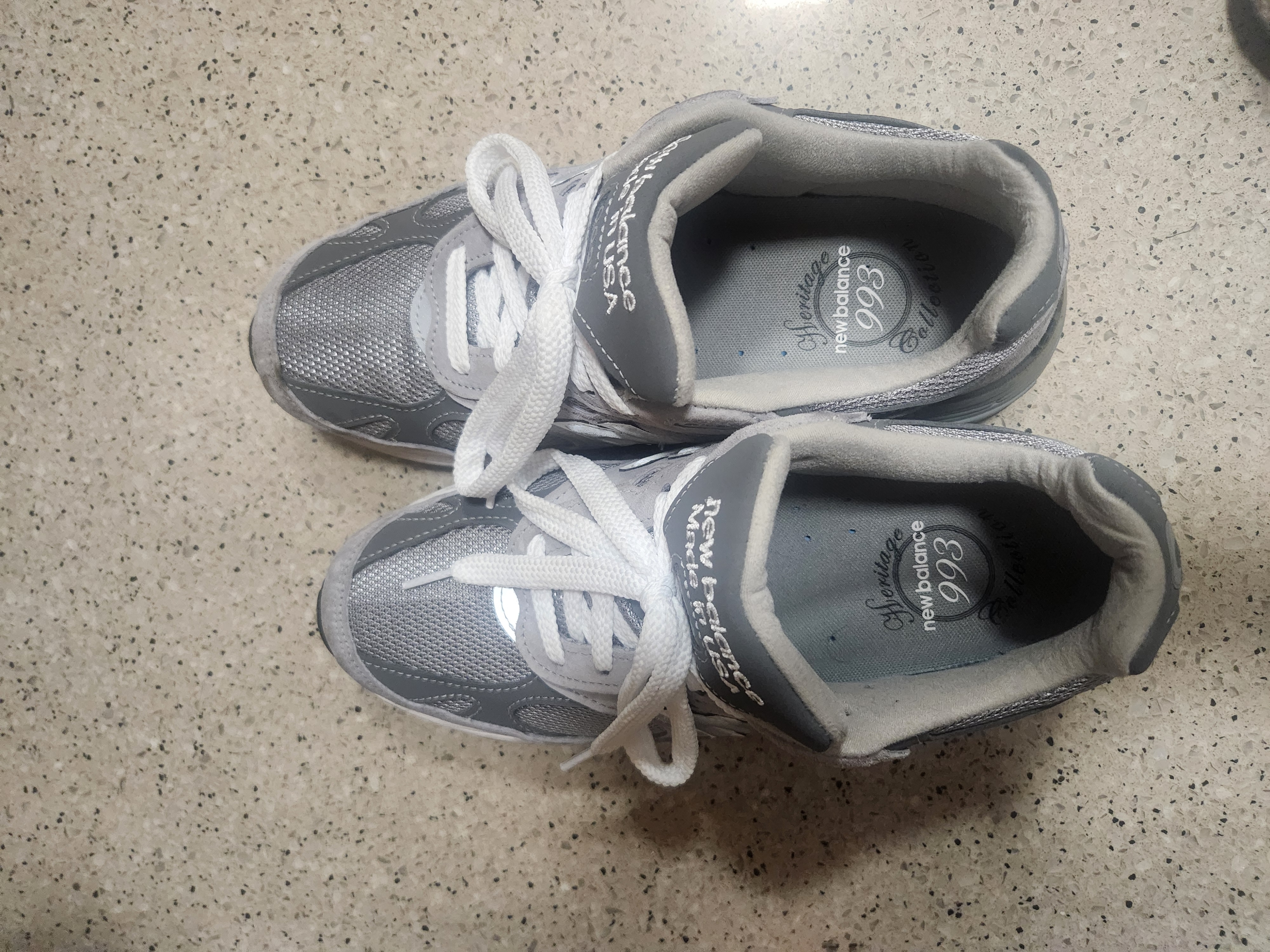 New Balance 993 Made in USA Grey - D Standard 착용 스타일