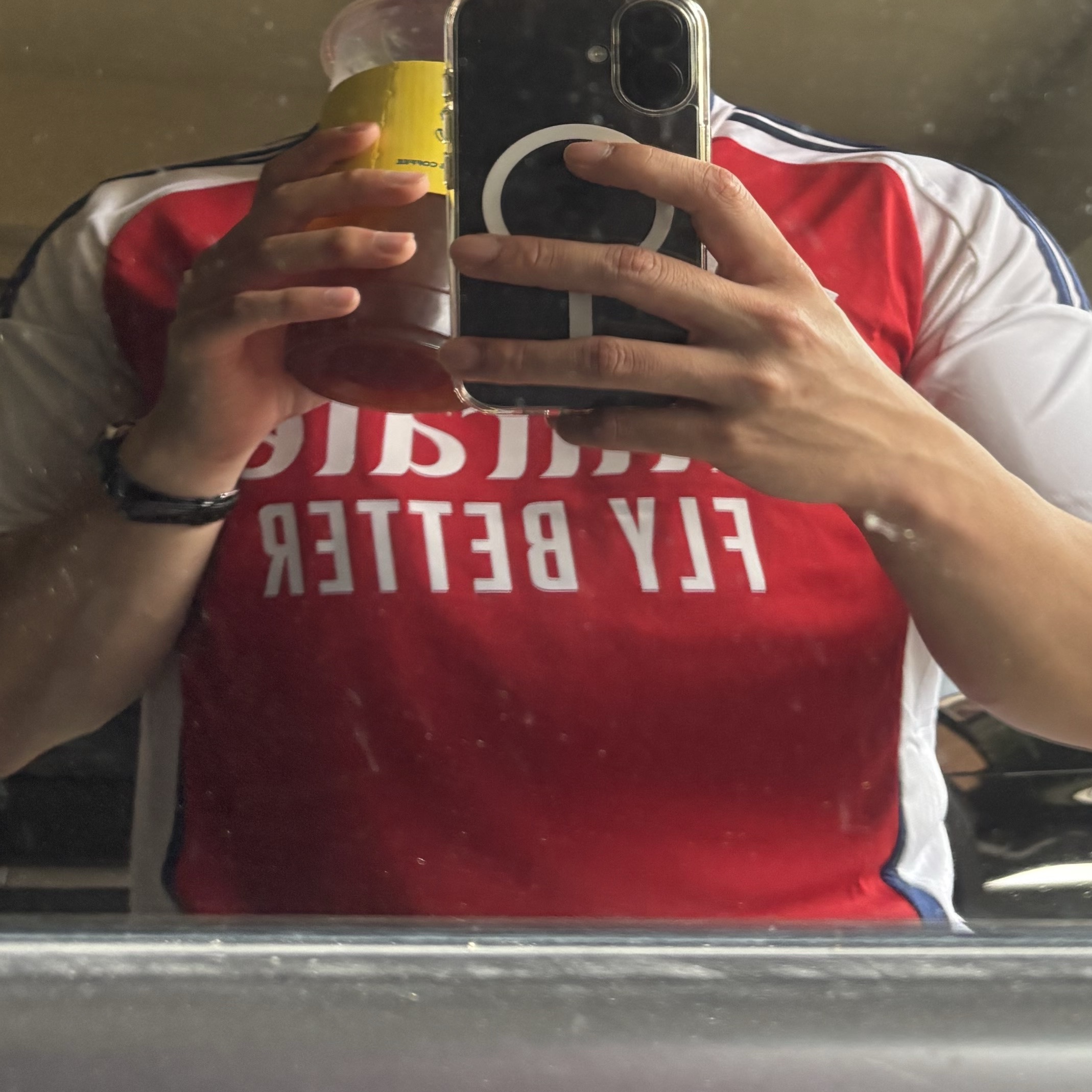 Adidas Arsenal 2024/25 Home Jersey Better Scarlet White - KR Sizing (Non Marking Ver.) 착용 스타일