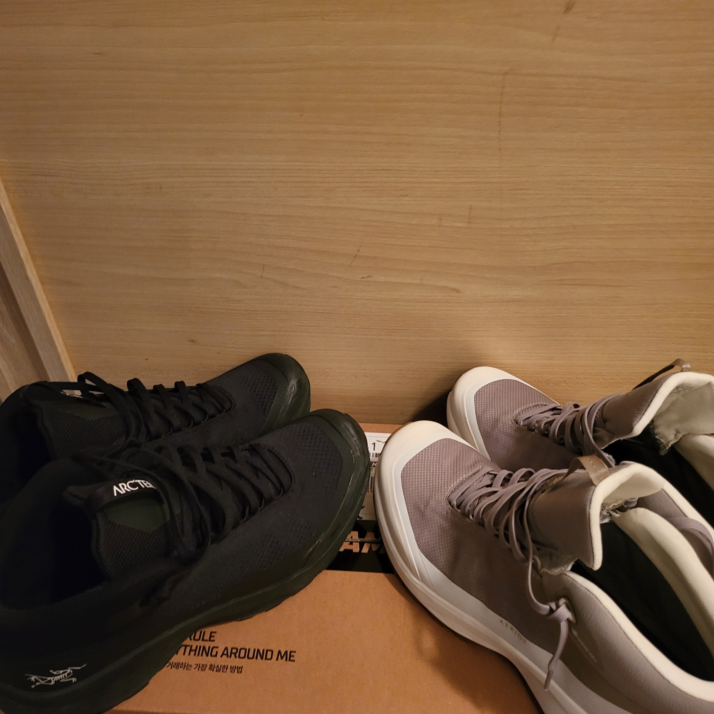 Arc'teryx Aerios Mid GTX Smoke Bluff Arctic Silk 착용 스타일 - 1