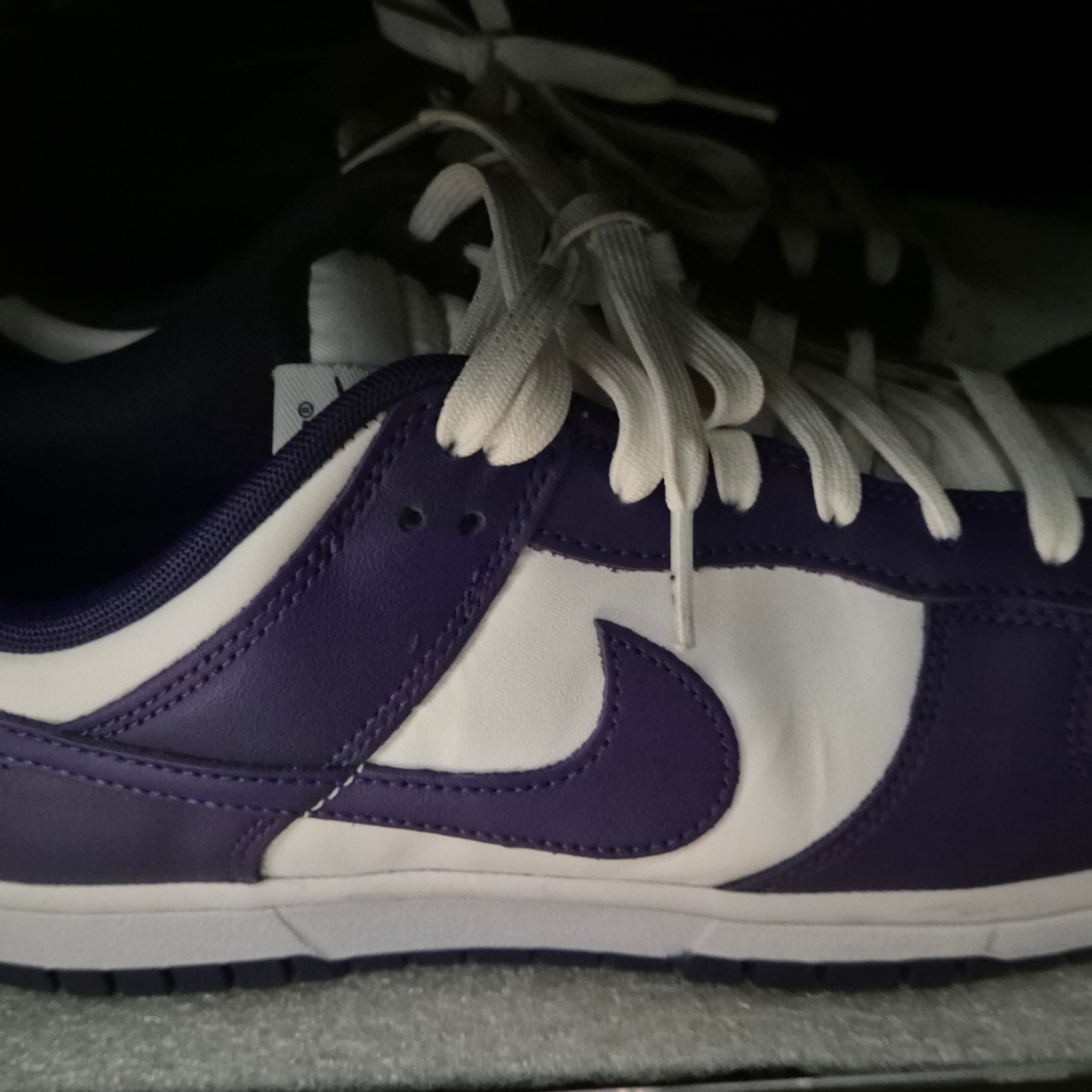 Nike Dunk Low Retro Championship Court Purple 착용 스타일