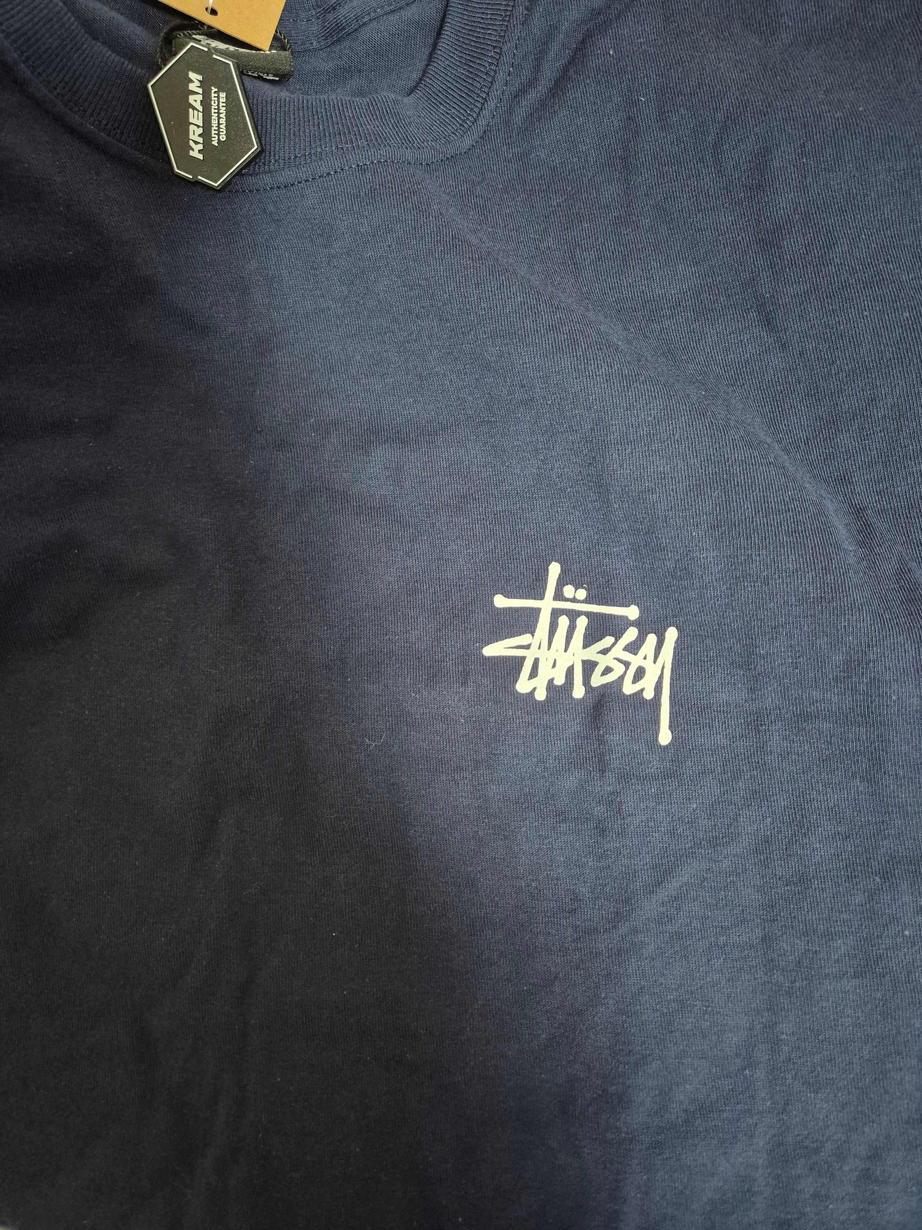 Stussy Basic Stussy T-Shirt Navy 2024, 2025 착용 스타일