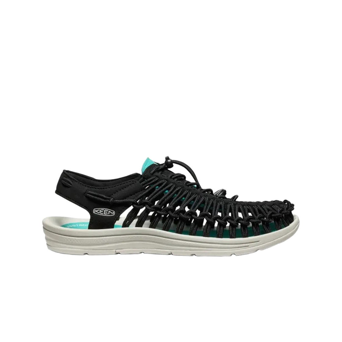 1030571 Keen Uneek Strap Sandal Black Aqua