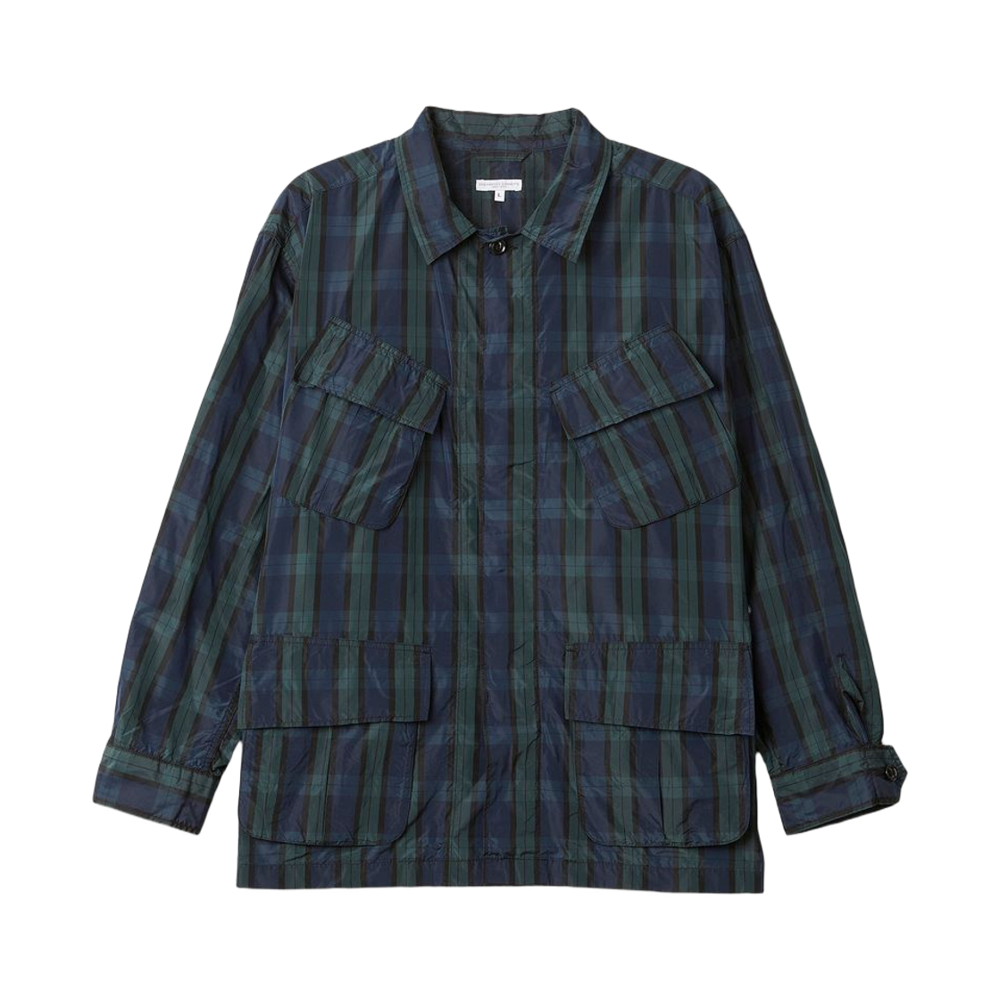 - Engineered Garments Jungle Fatigue Jacket Crushed Taffeta Blackwatch