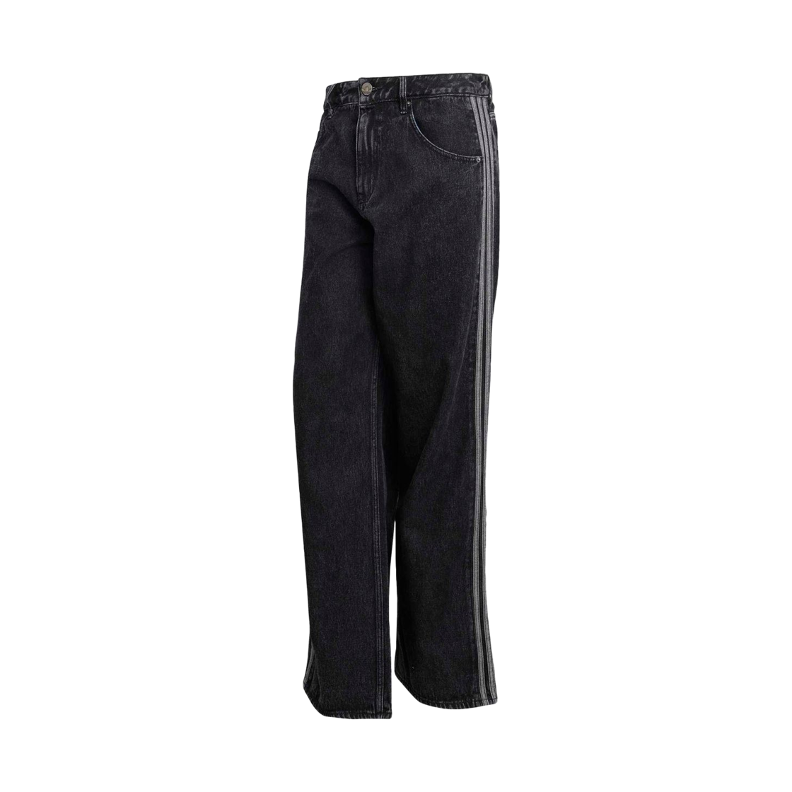아디다스 파이어버드 아디컬러 데님 팬츠 블랙 - KR 사이즈(Adidas Firebird Adicolor Denim Pants Black - KR Sizing)