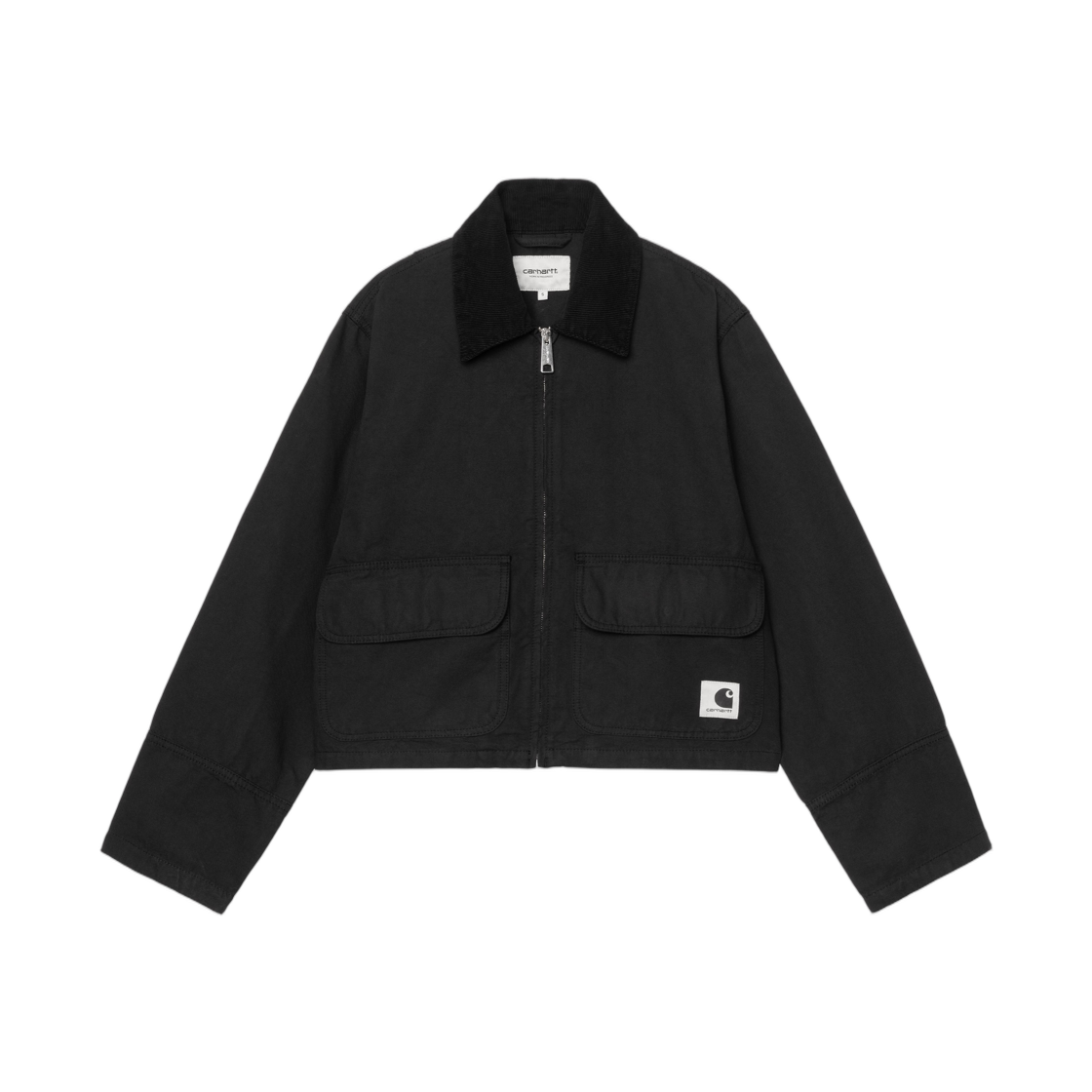 I036512-00E-GD (W) Carhartt WIP Prescott Jacket Black Garment Dyed
