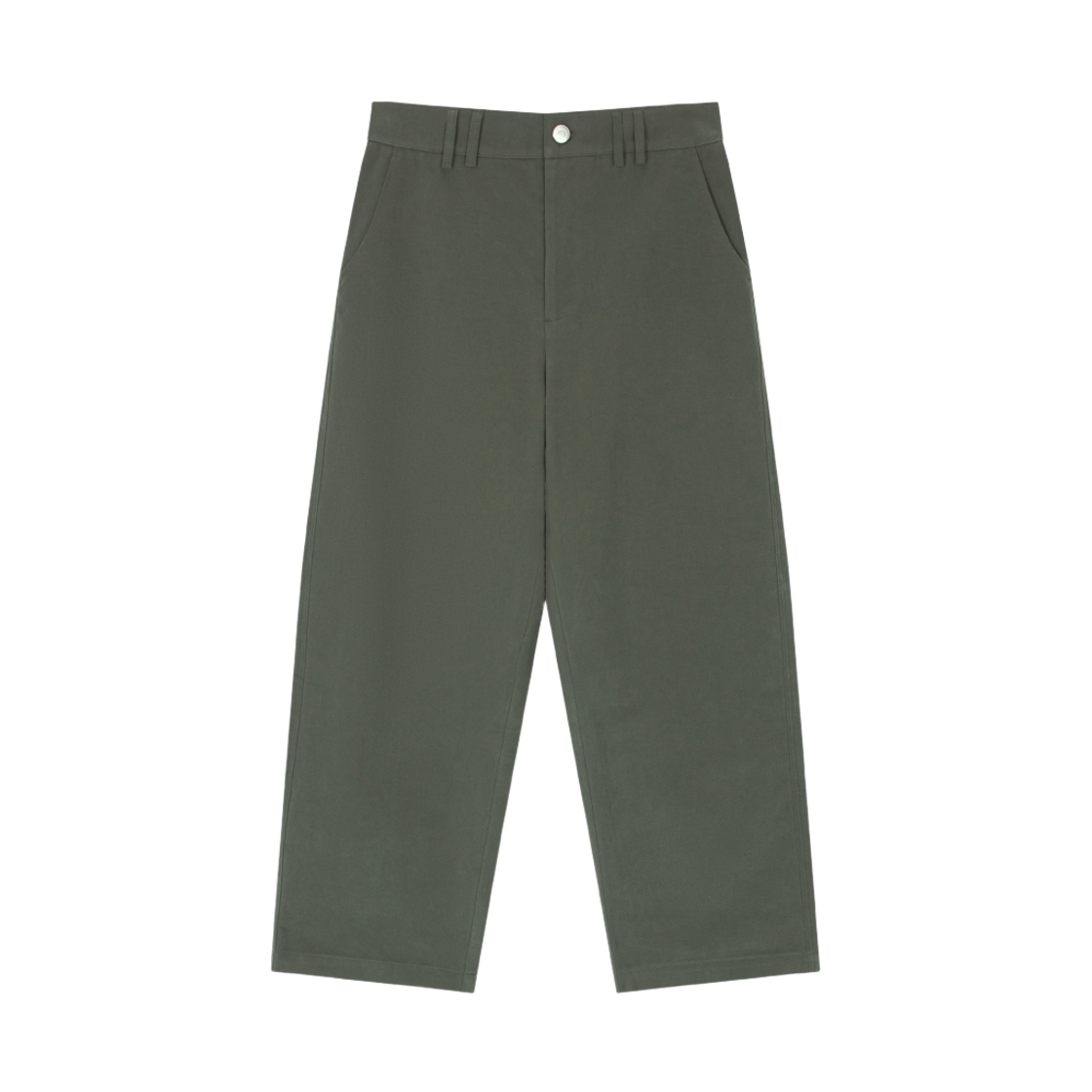 호노 리포트 워시드 와이드 코튼 팬츠 카키(Hono Report Washed Wide Cotton Pants Khaki) - 2
