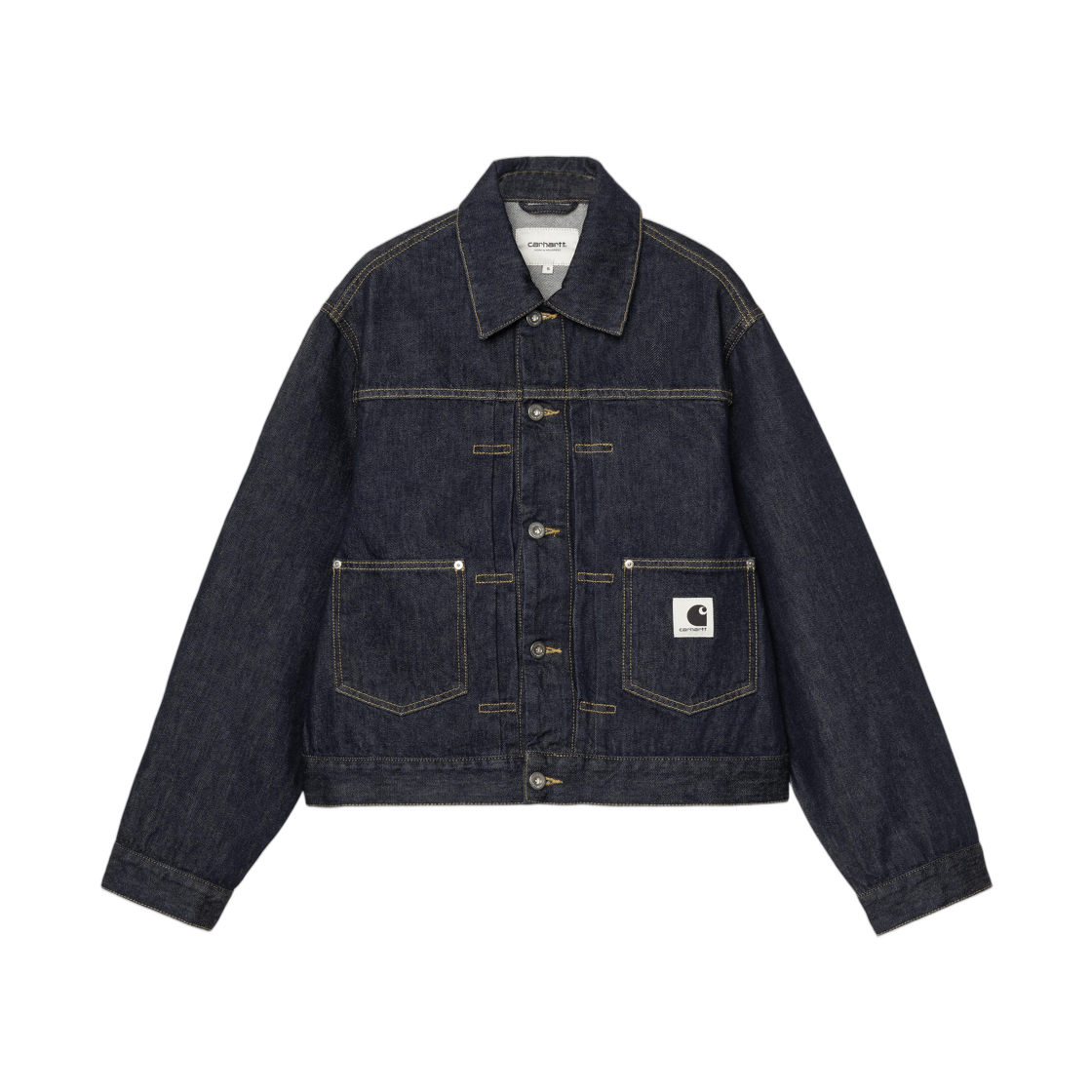 I036595-01-02 (W) Carhartt WIP Belmar Jacket Blue Rinsed